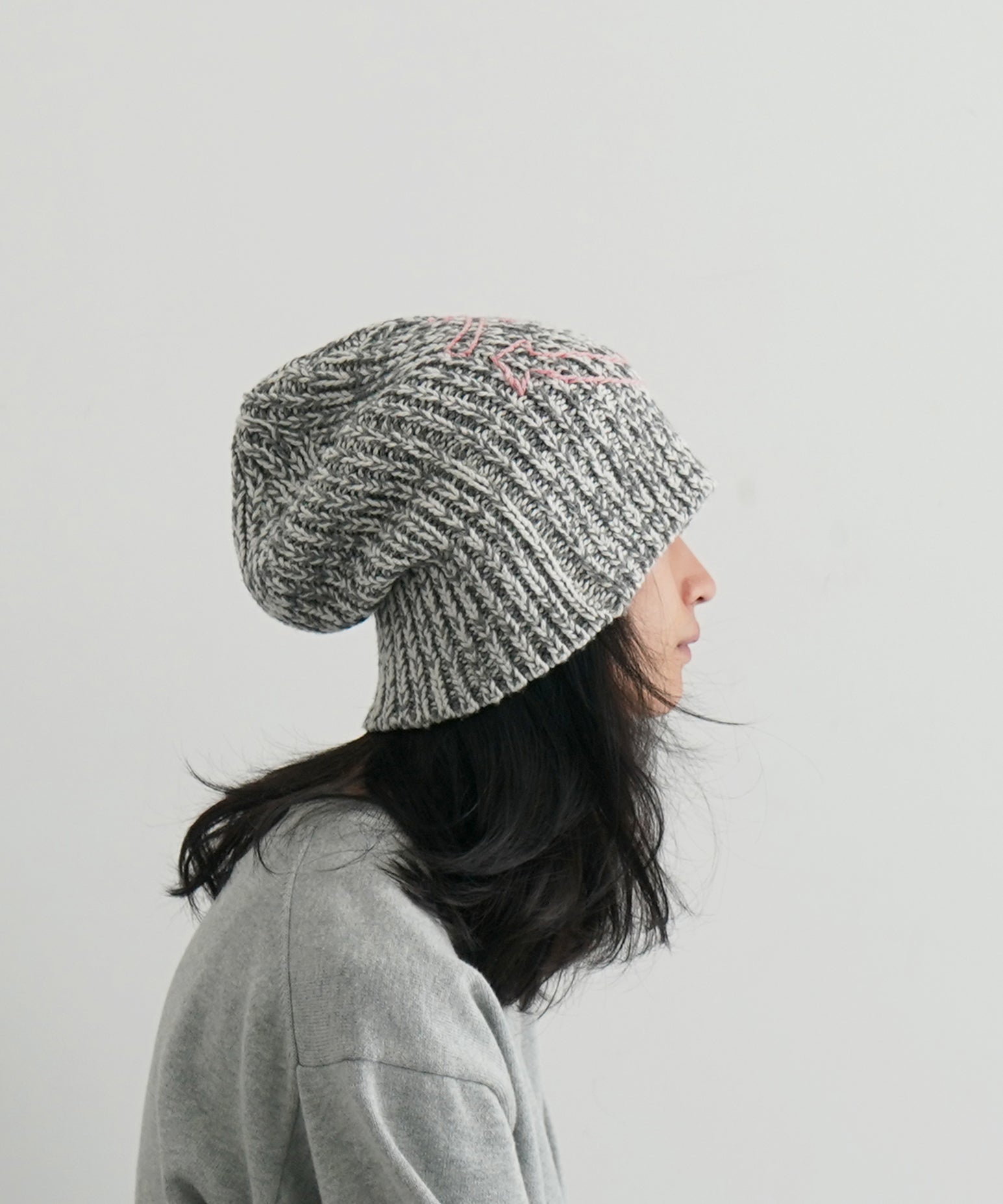 FAF(FAKE AS FLOWERS) Anchor wool beanie "GRAY"