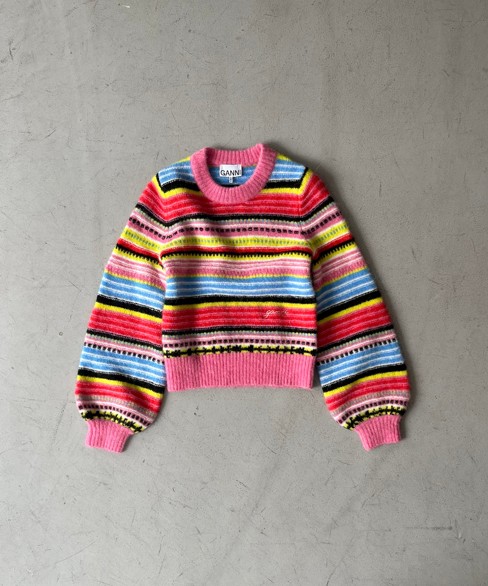 Ganni【ガニー】brushed alpaca o-neck 