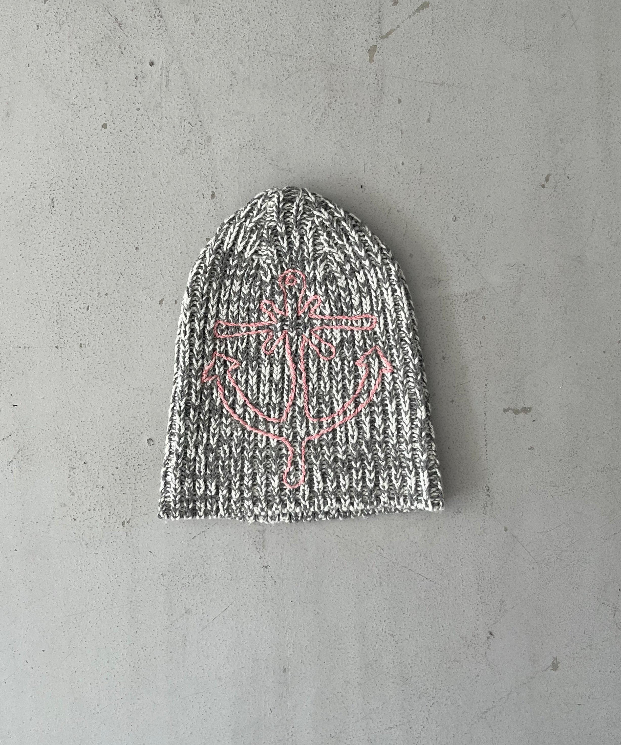 FAF(FAKE AS FLOWERS) Anchor wool beanie "GRAY"