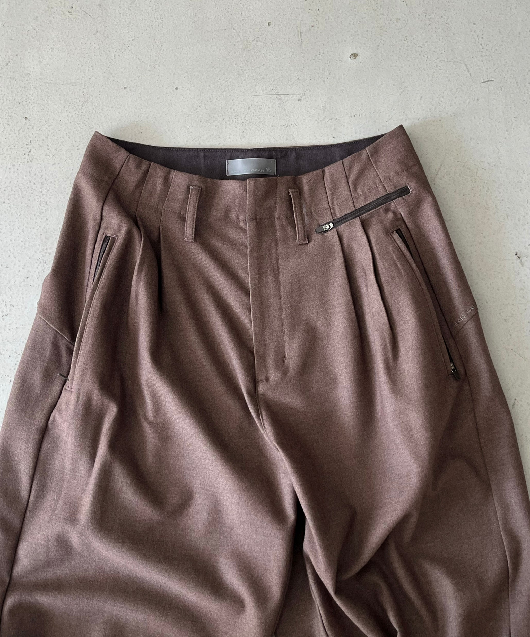 SAN SAN GEAR Wide pants "BROWN"