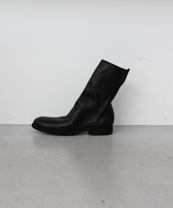 GUIDI SIDE ZIP MID BOOTS , SOLE LEATHER 