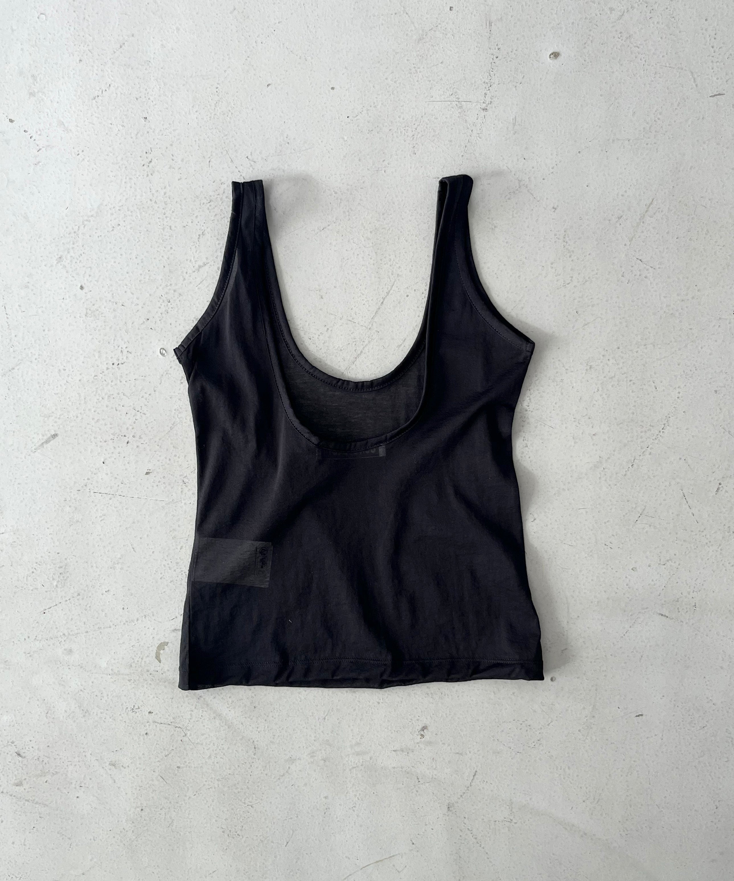 OUR LEGACY Blade tank "BLACK STOCKING JERSEY"