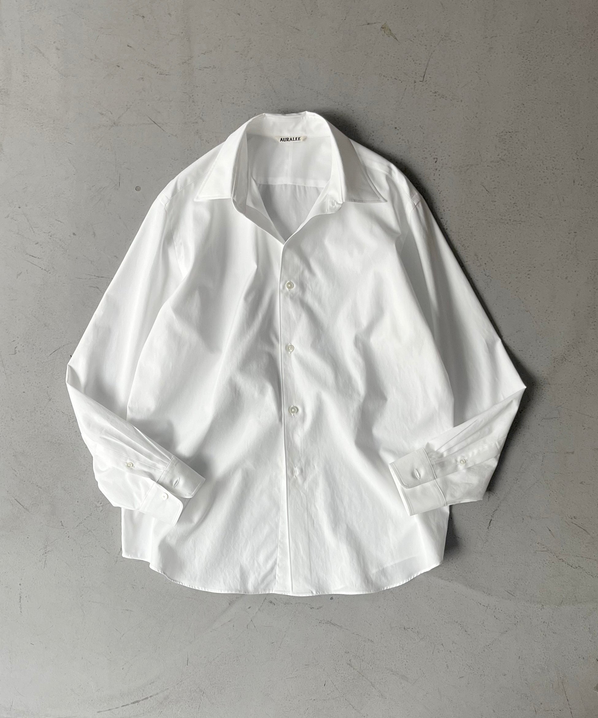 AURALEE Washed finx twill shirt "WHITE"