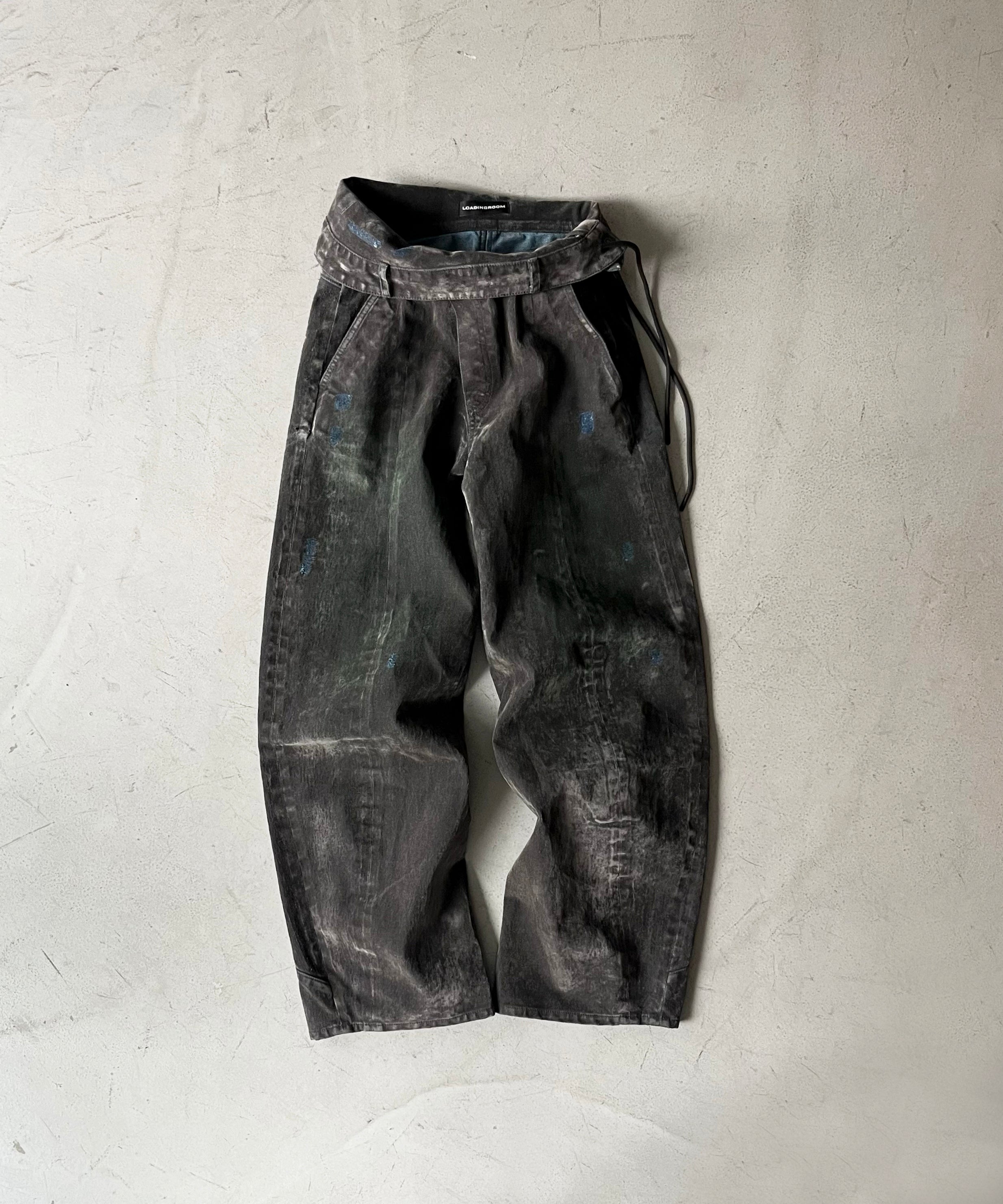 LOADINGROOM Twisted waist jeans "VELVET GREY"