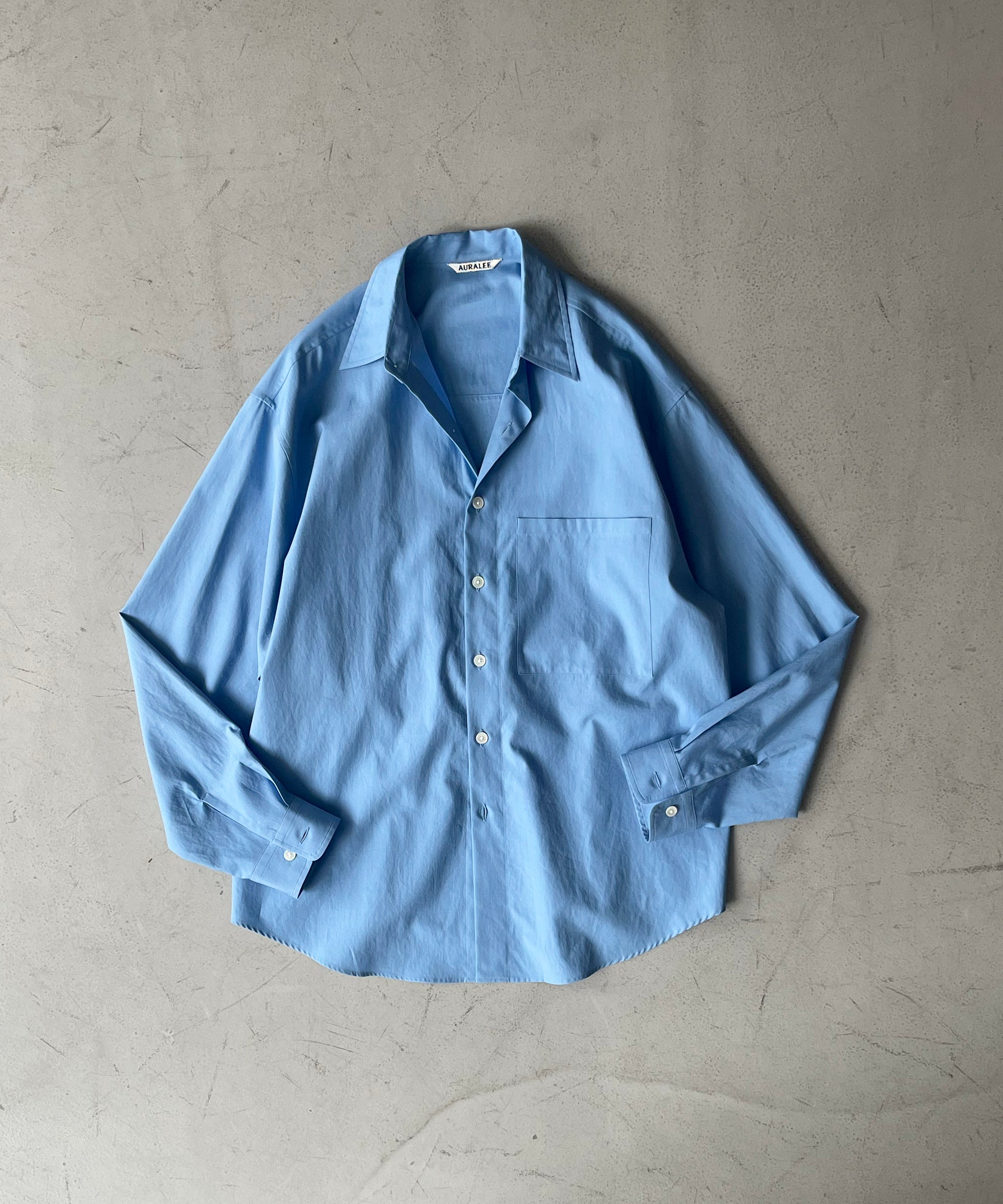 AURALEE Washed finx twill big shirt "WHITE"