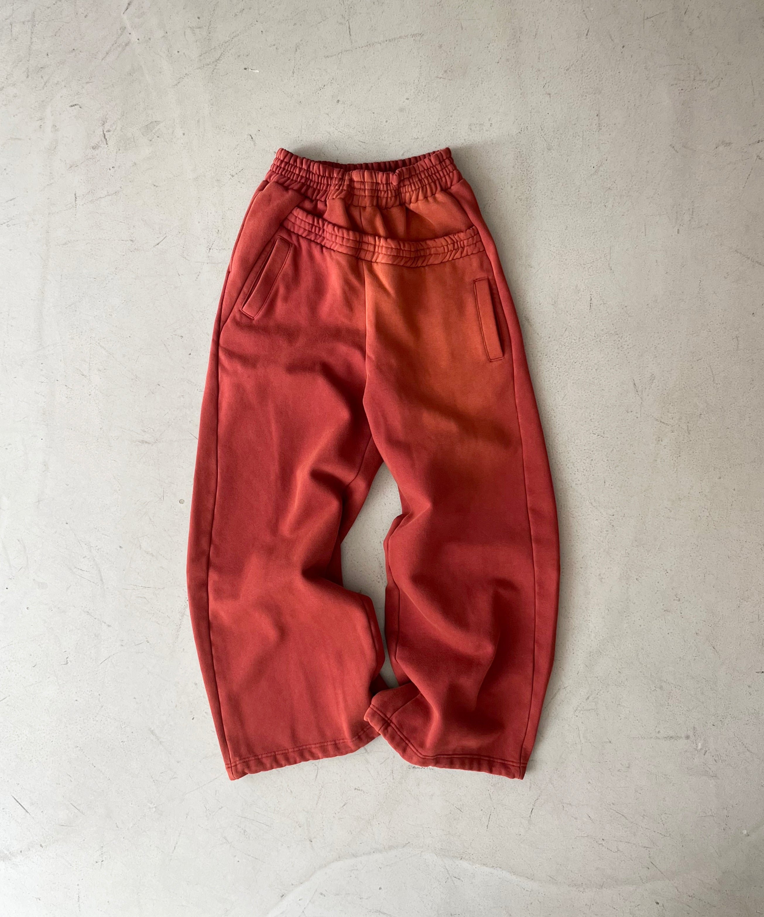 LOADINGROOM Double waist sweatpants women "WASHED BLACK"