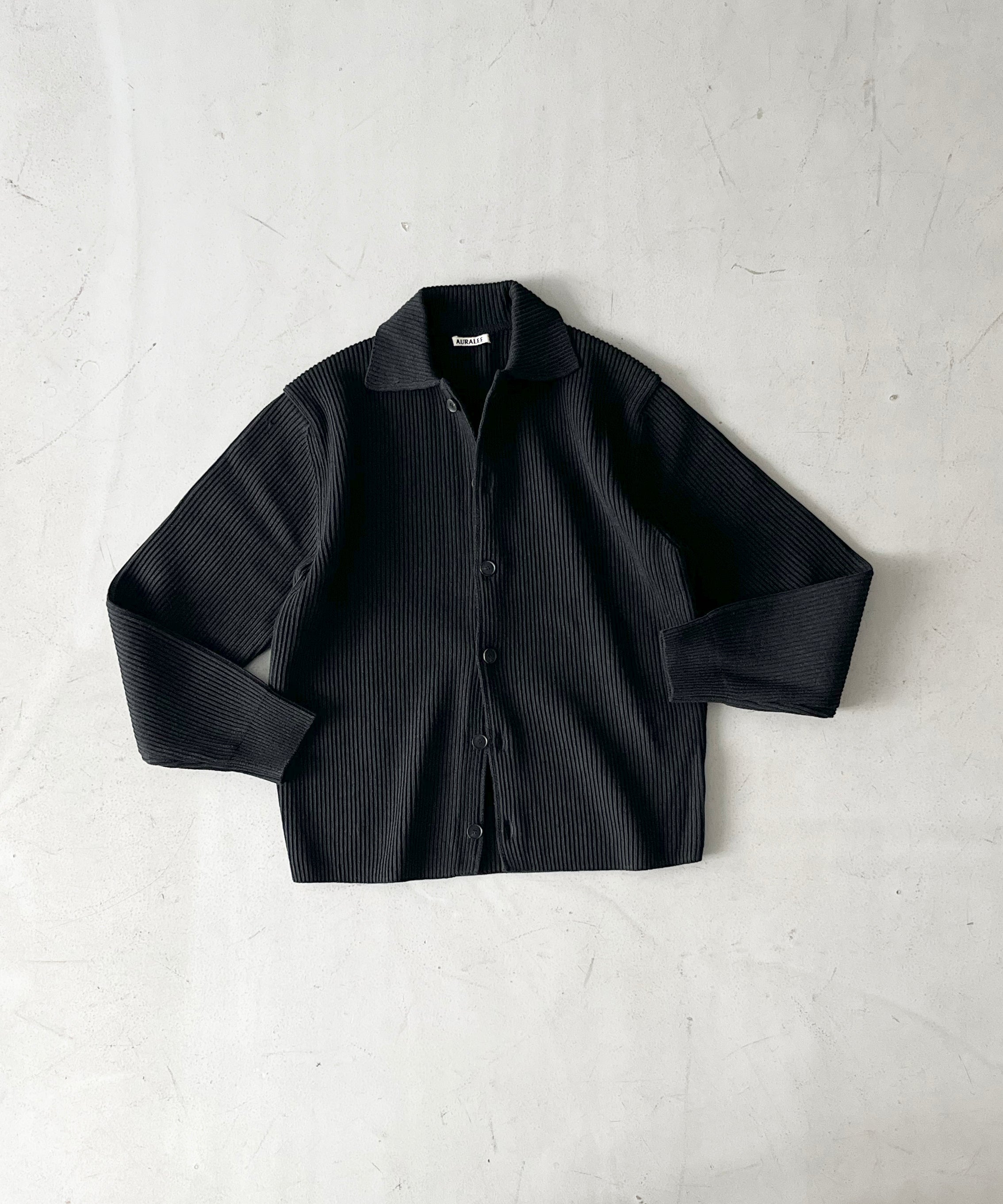 オーラリー SUPER FINE WOOL RIB KNIT CARDIGAN AURALEE【オーラリー】Super fine wool rib knit shirt cardigan
