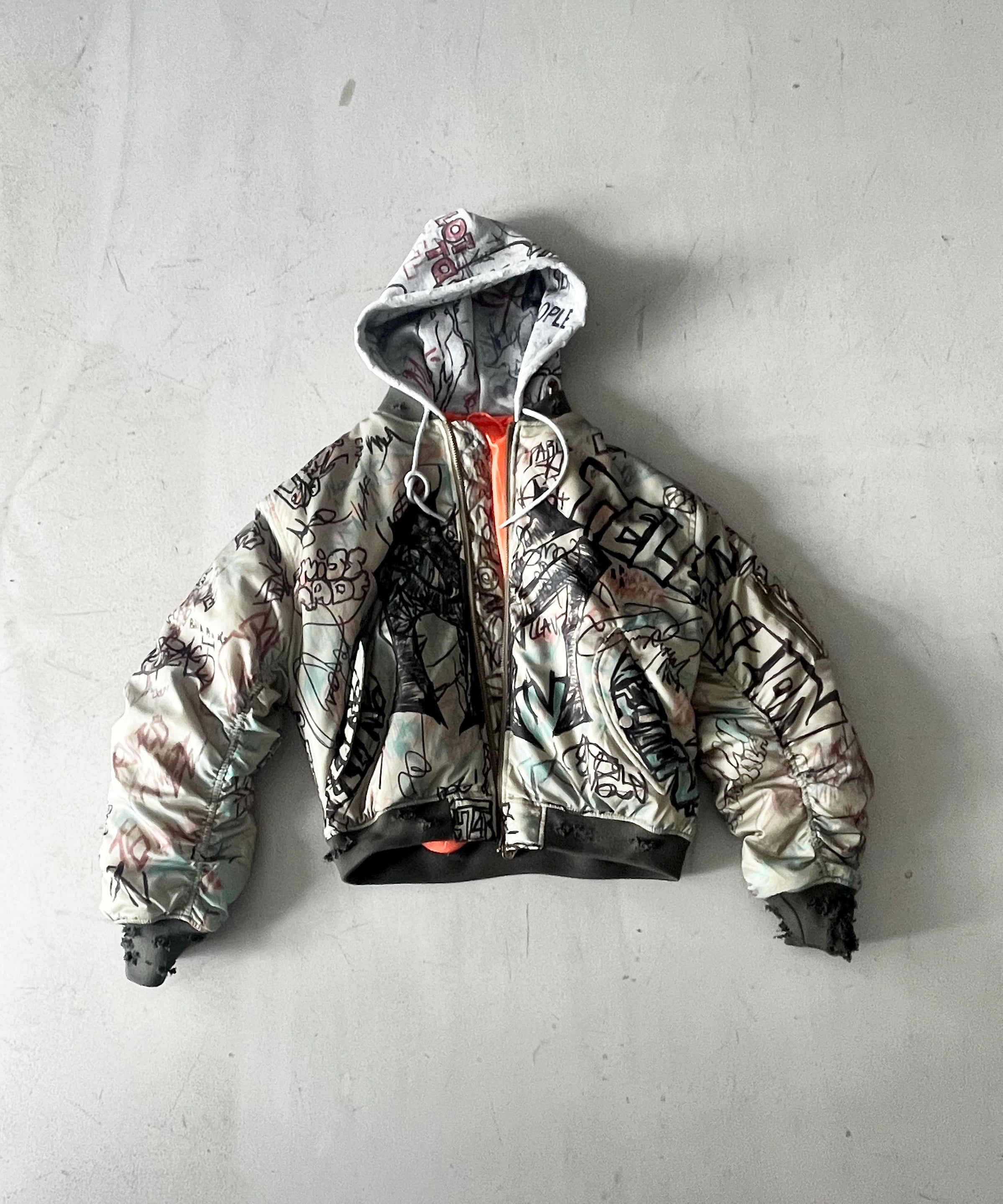 MIKADO着用　mowalola graffiti bomber jacket MOWALOLA【モワローラ】Graffiti bomber 