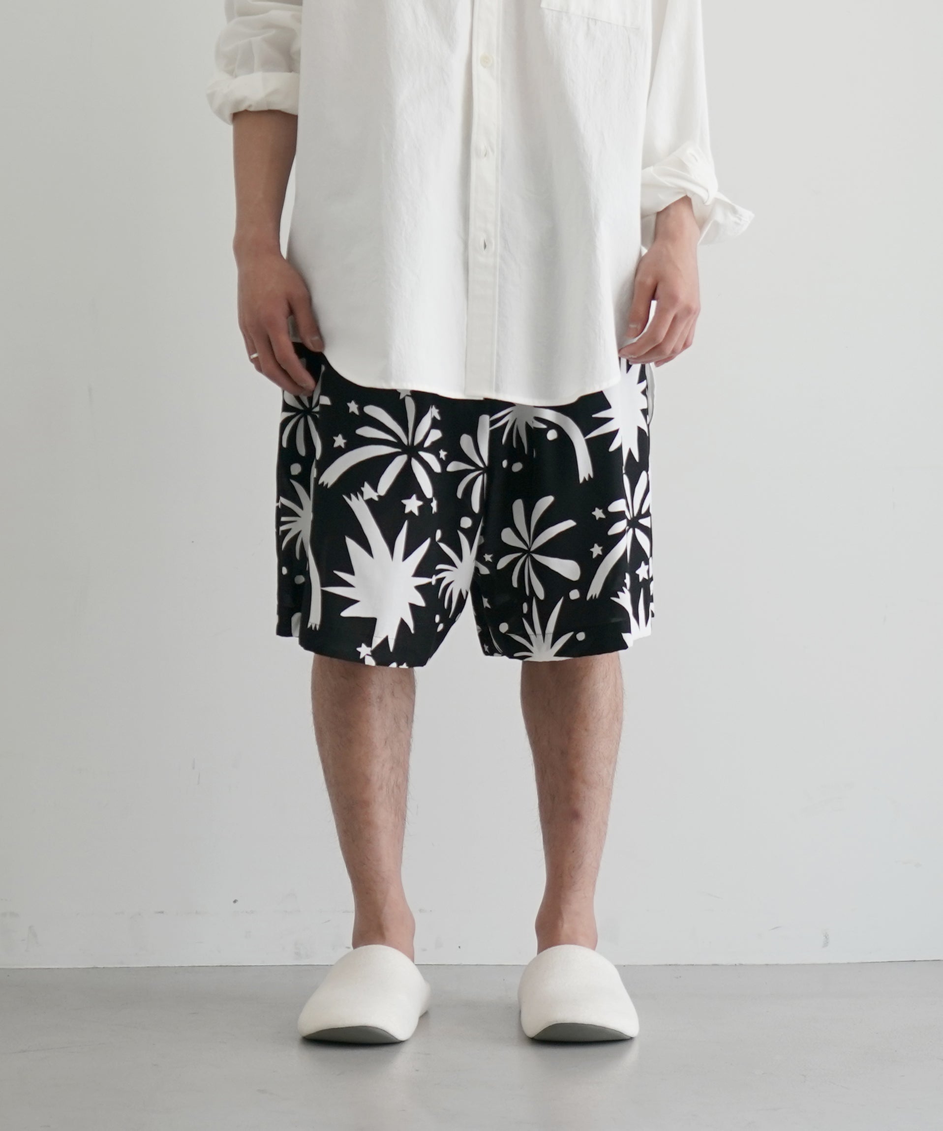 COTTON PAN 花火 レーヨンパンツ "RED"