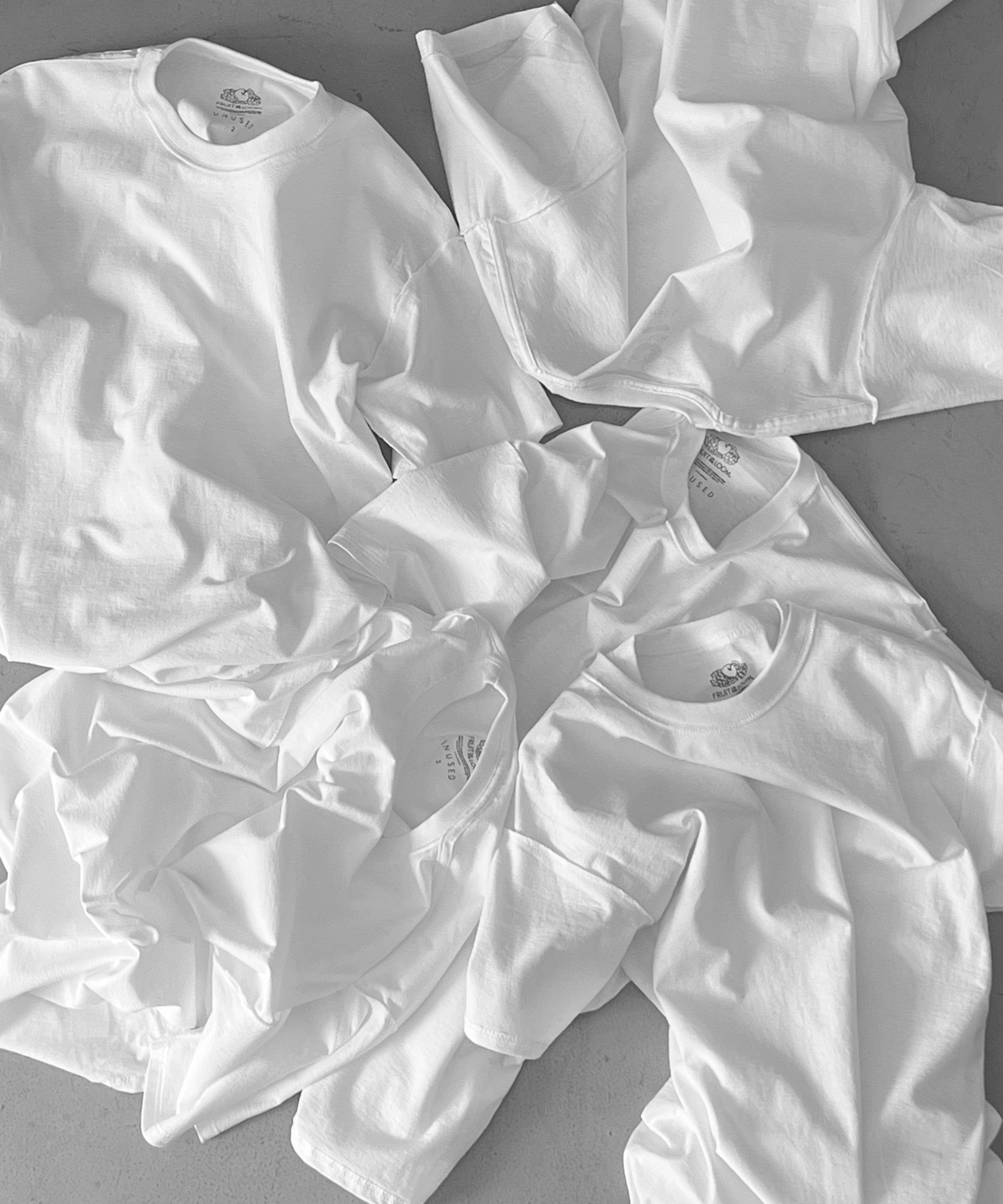 UNUSED Us2025 fruit of the loom×unused 2pack t-shirt "WHITE×WHITE"