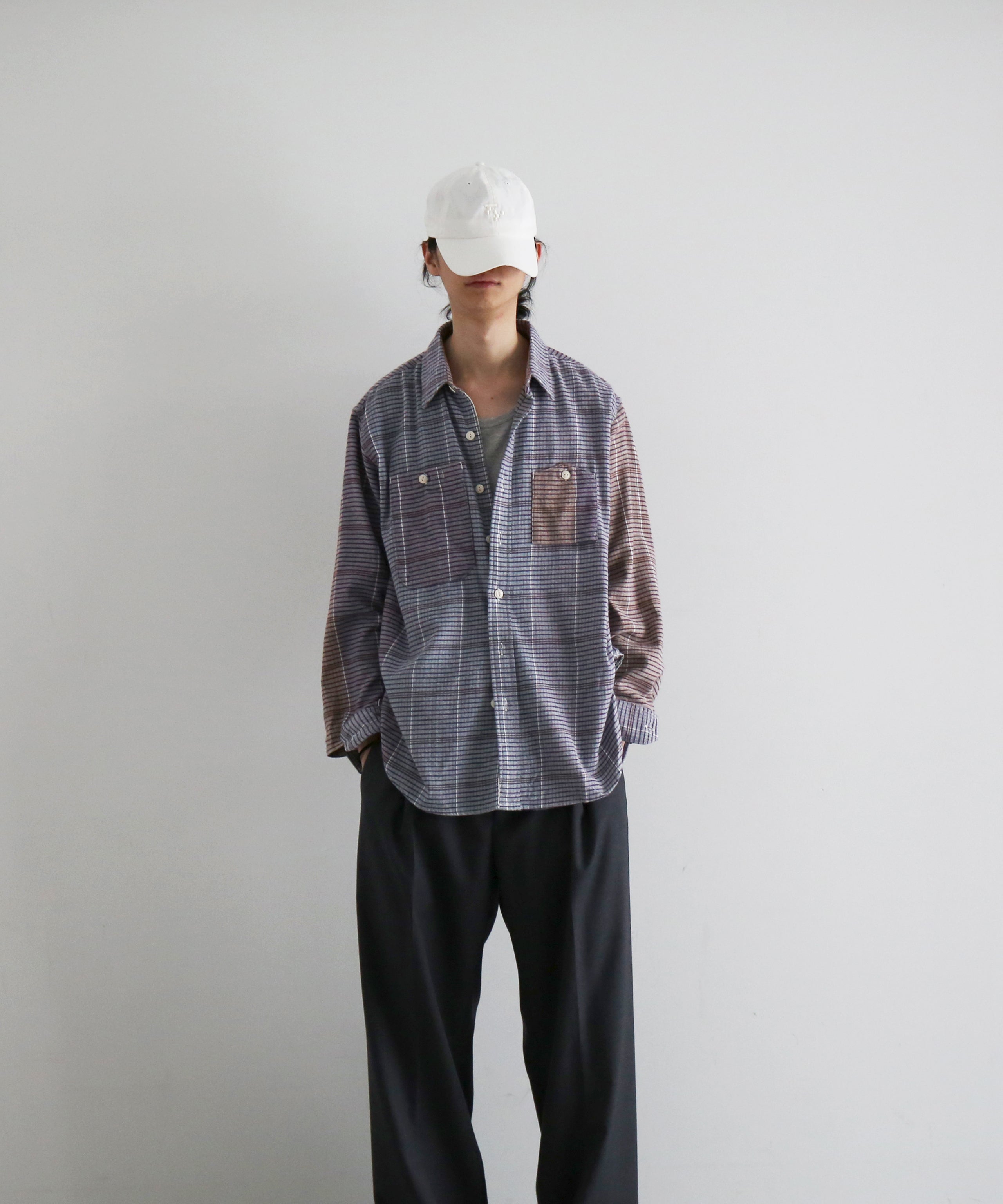 Engineered Garments Work shirt - color blook check "MULTI COLOR"