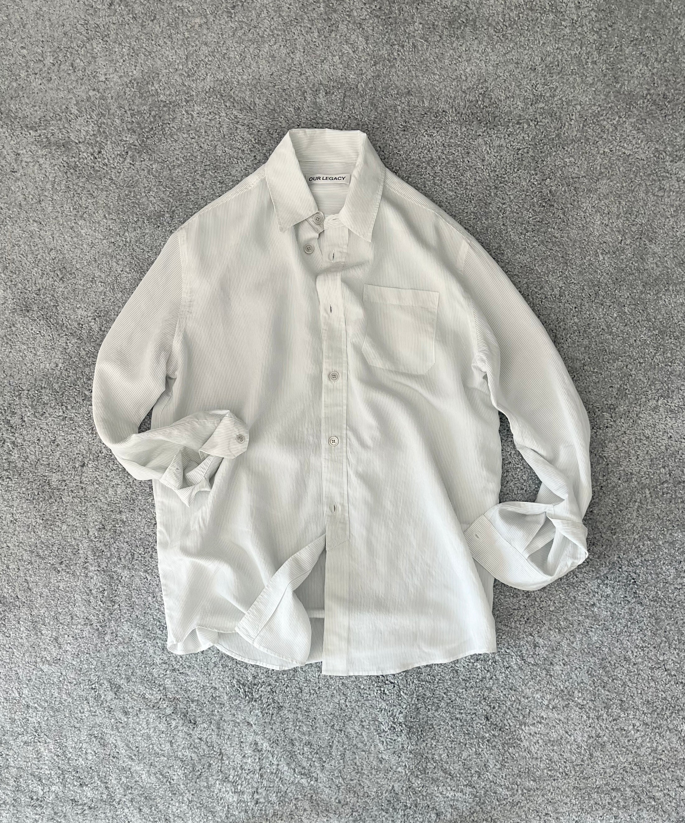 OUR LEGACY Vast shirt "MIDNIGHT LINE STRIPE MODALUX"