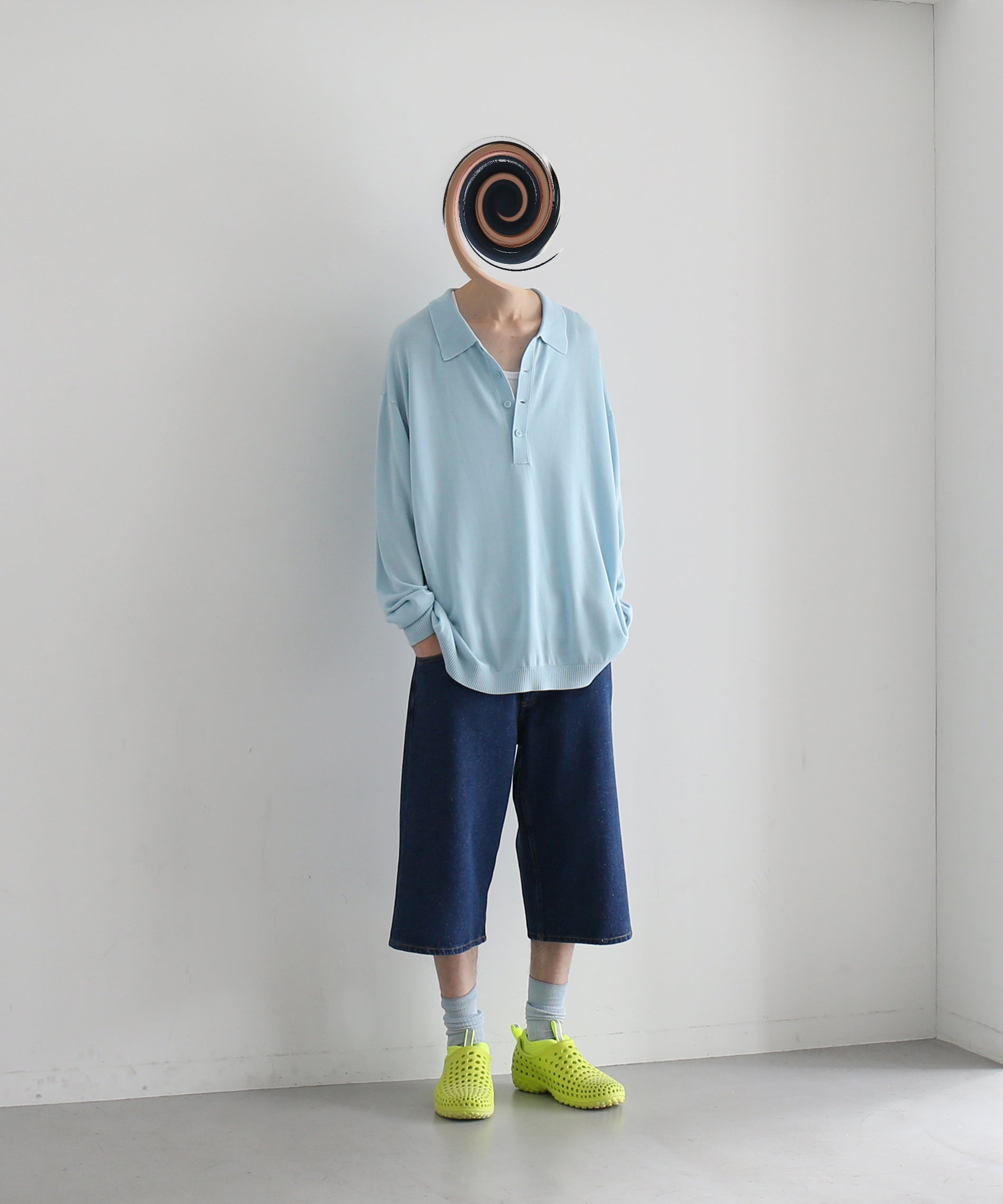 【EXCLUSIVE】crepuscule L/s polo "SAX"