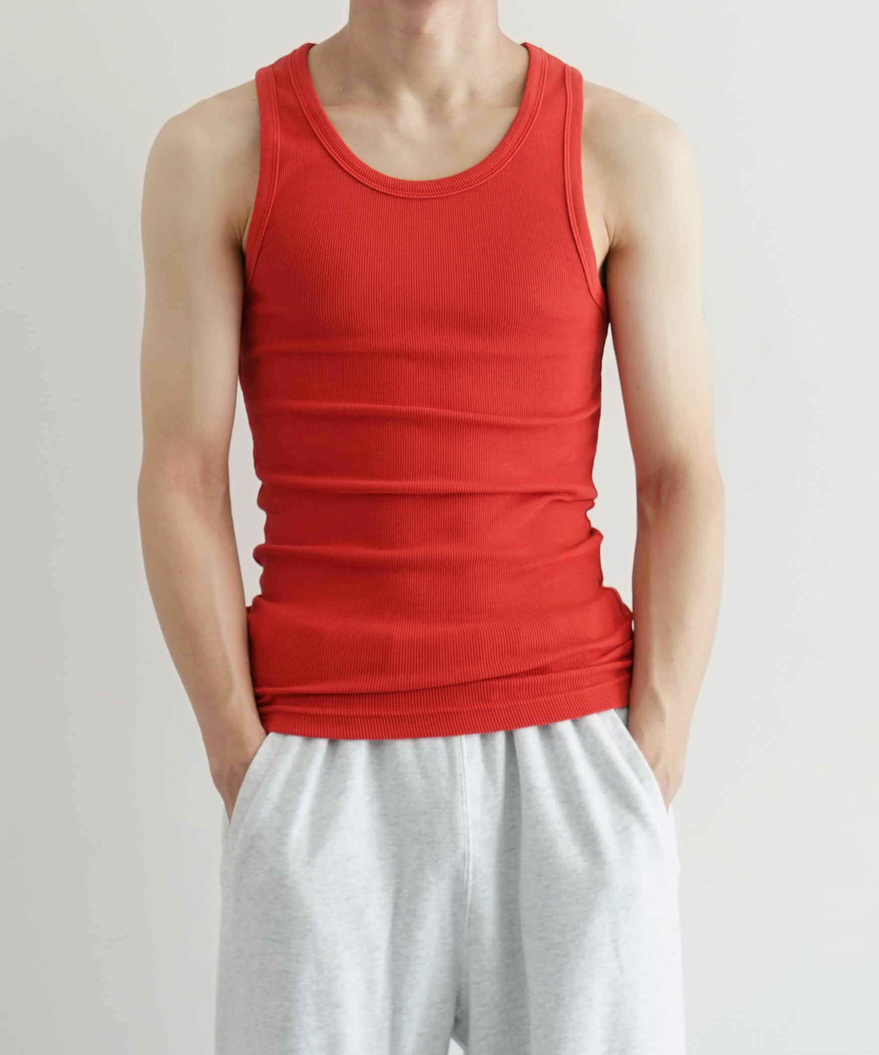 ENTIRE STUDIOS Rib tank "SILVER"