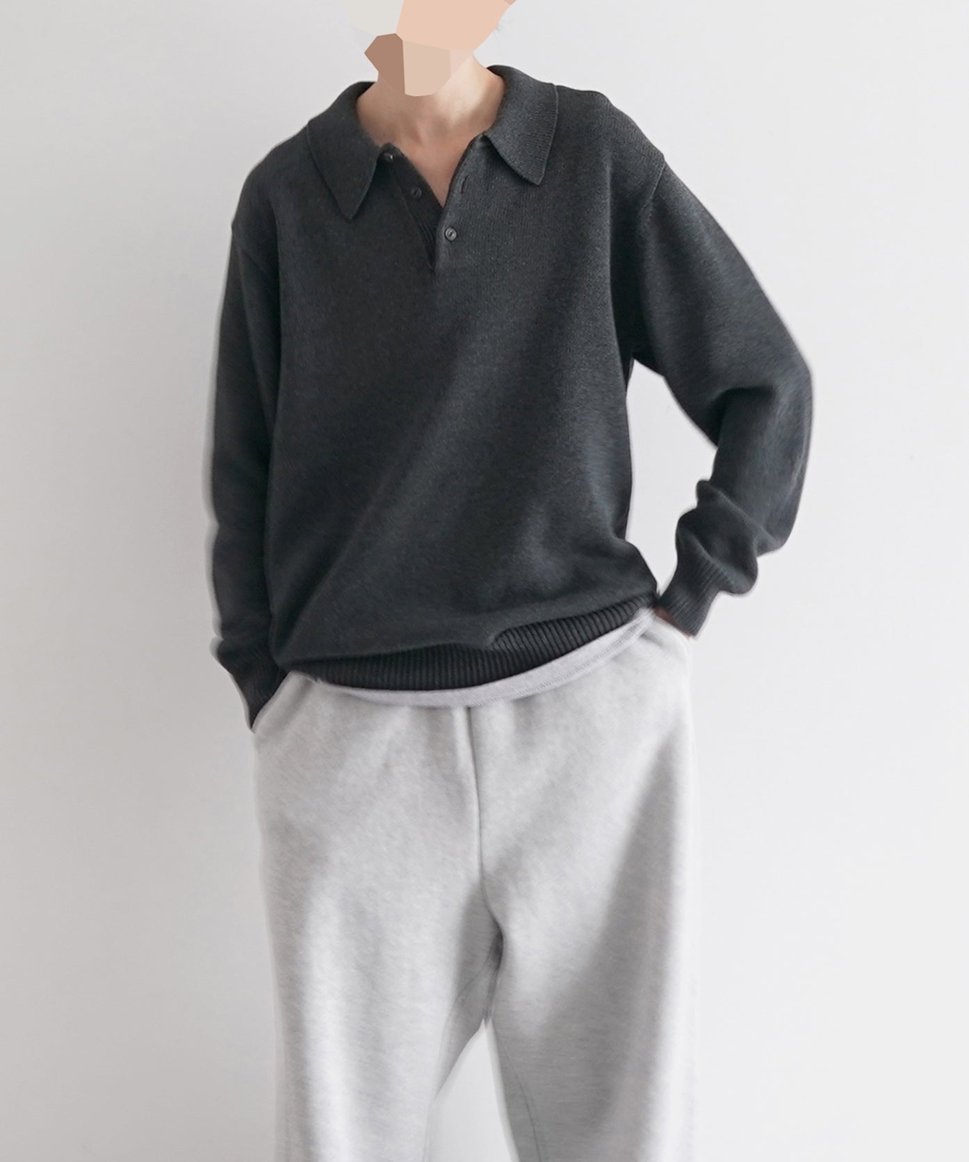 KAIKO Knit polo shirt "RED"