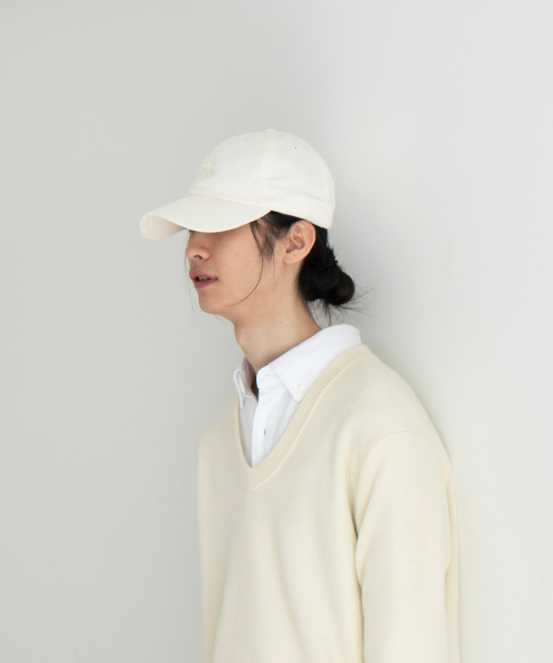 KAIKO Ty cap corduroy "O.WHITE"