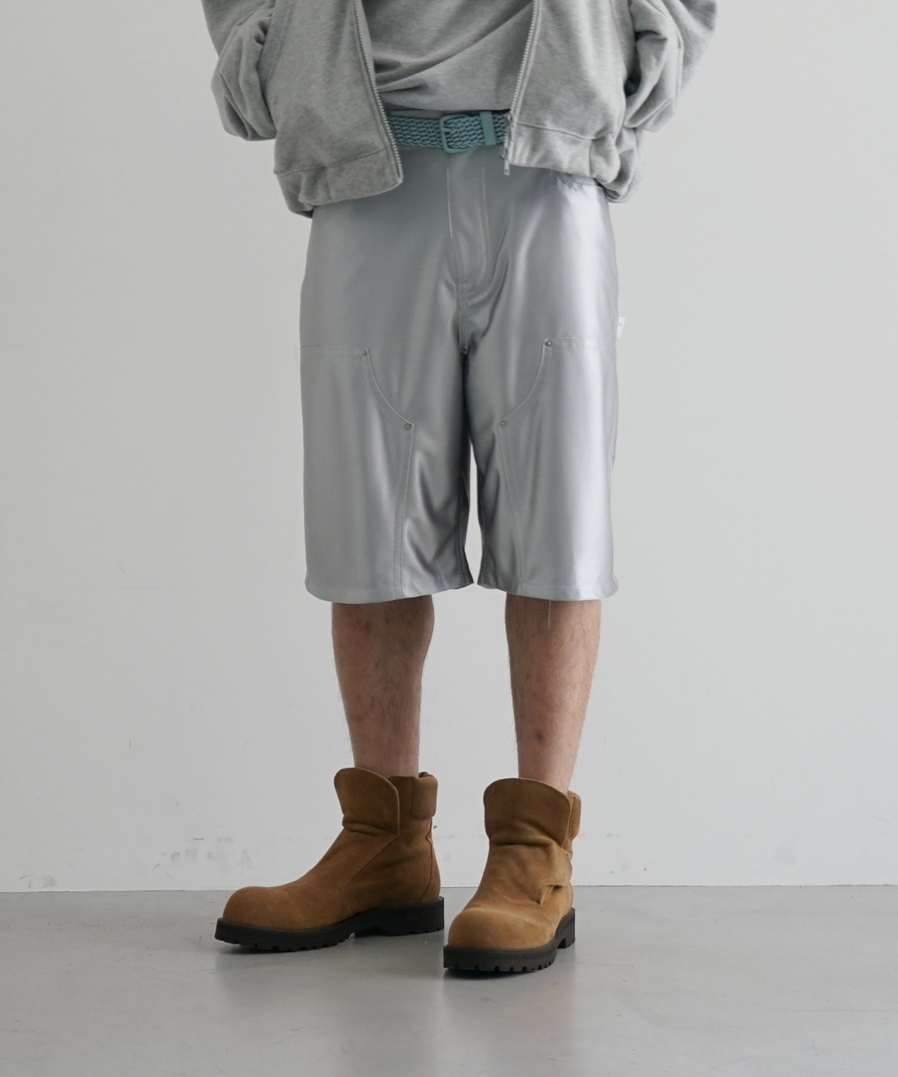 ICE & TECHNO Double knee basket shorts "NAVY"