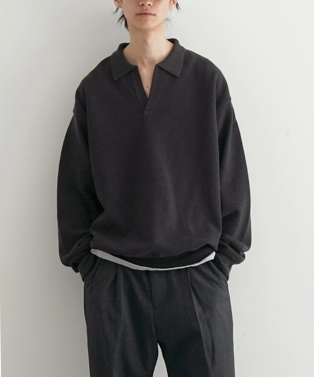 crepuscule Co/wo moss stitch skipper "GRAY"