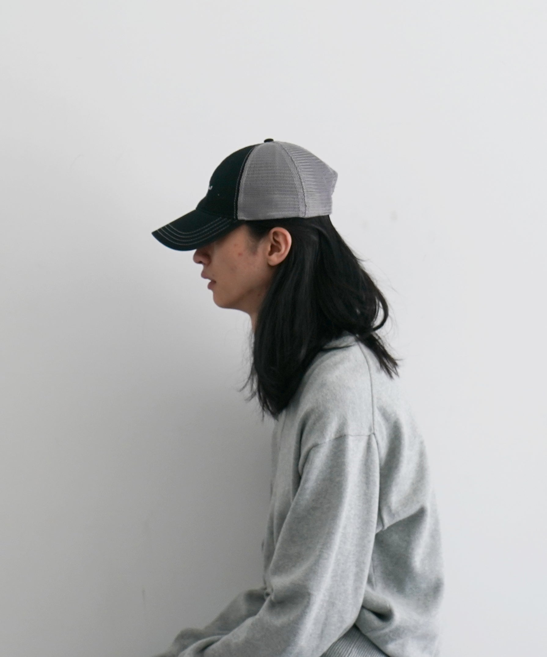 【EXCLUSIVE】gourmet jeans Mesh cap gourmet jeans "BLACK×GRAY"