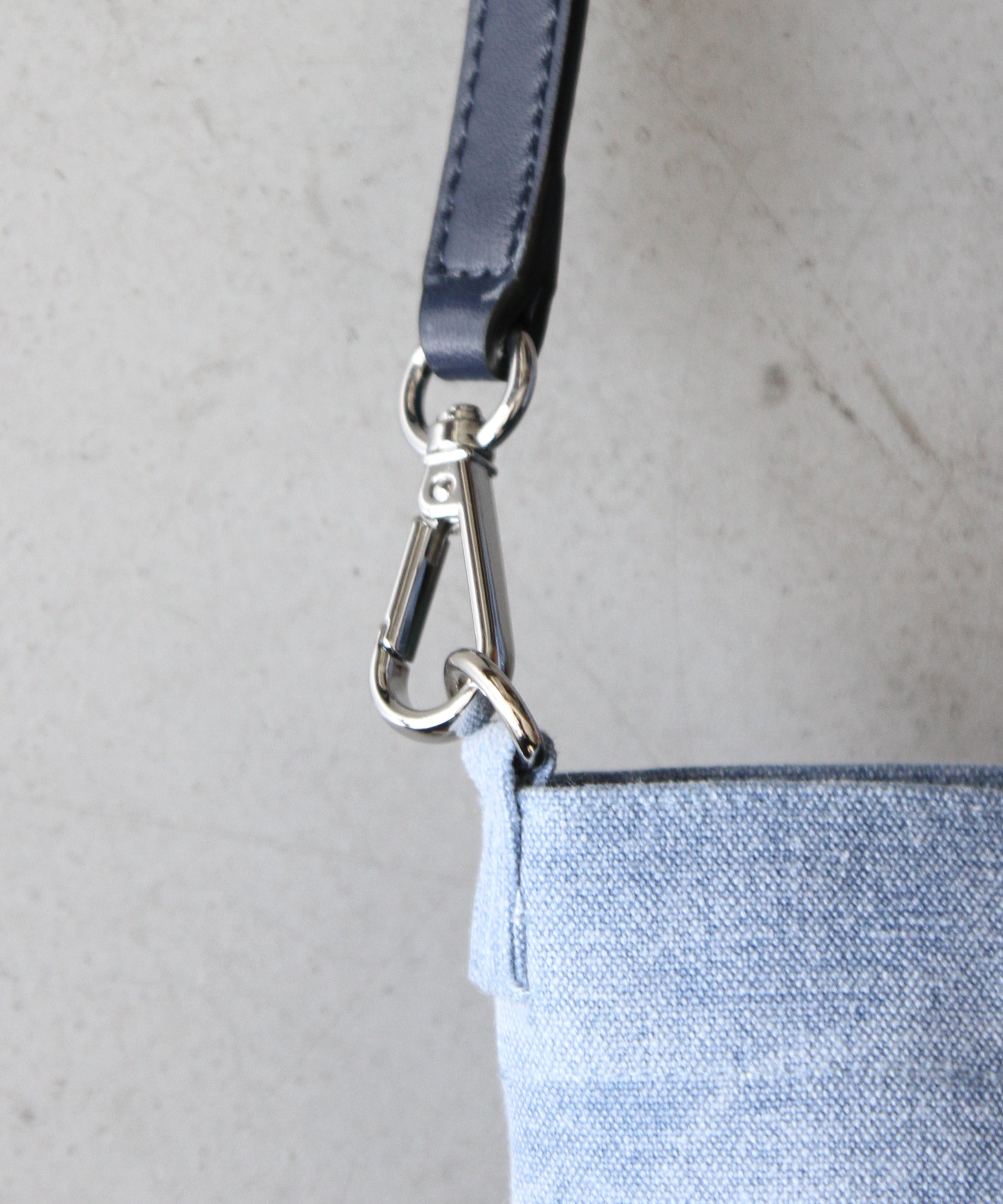 GANNI Small easy shopper "WASHED LIGHT BLUE"