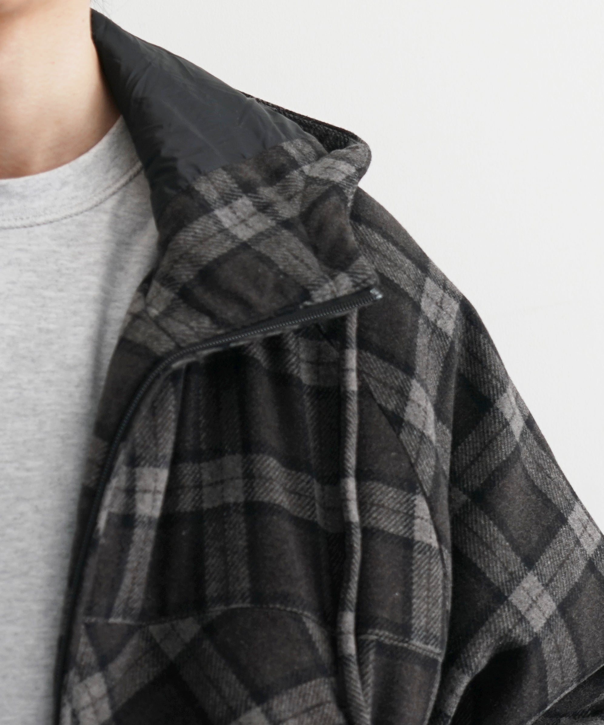 ROA Logger wool primaloft checked jacket "ANTHRACITE"