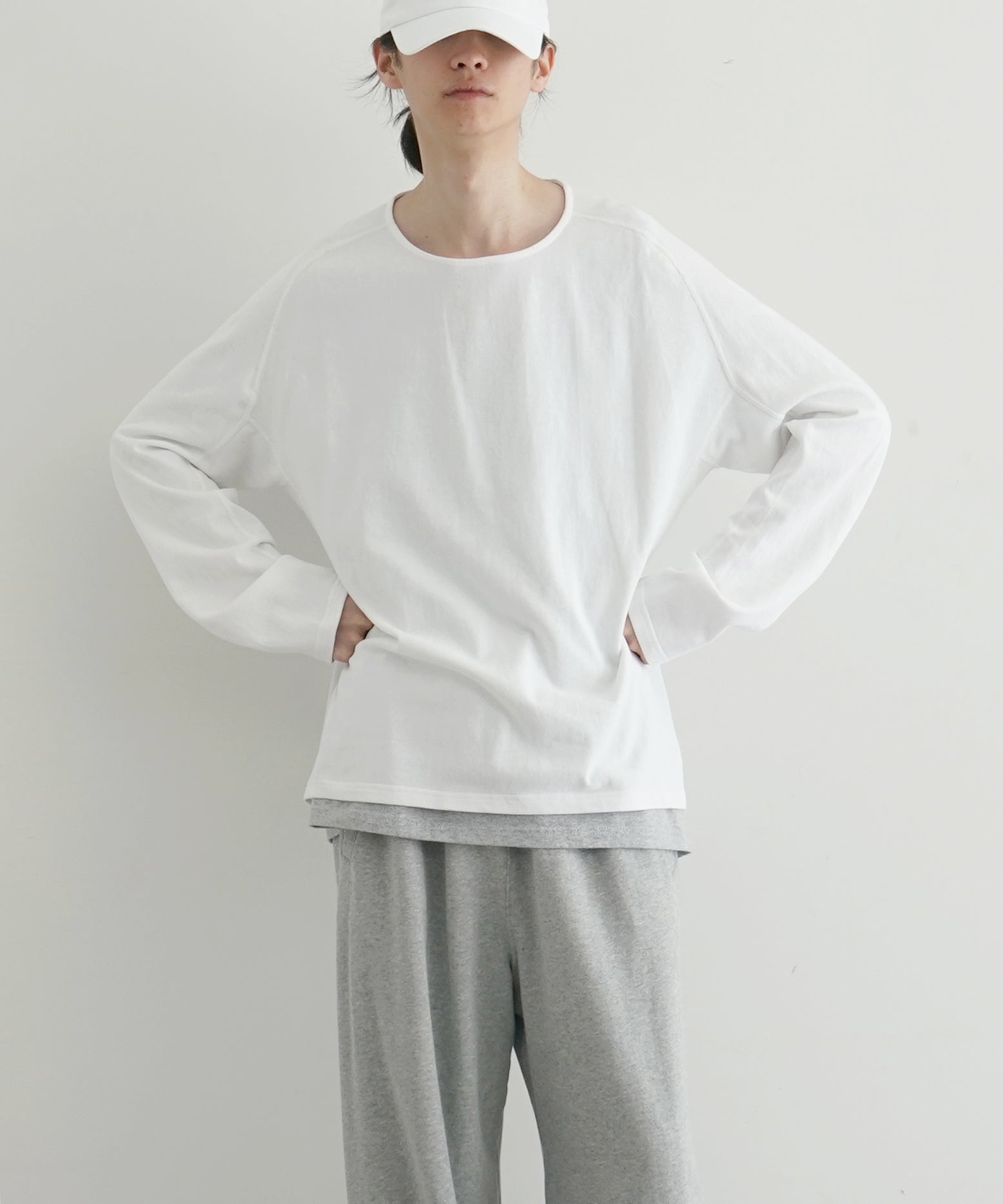 OPPOSE DUALITY Long sleeve t-shirt cotton "GRAY"