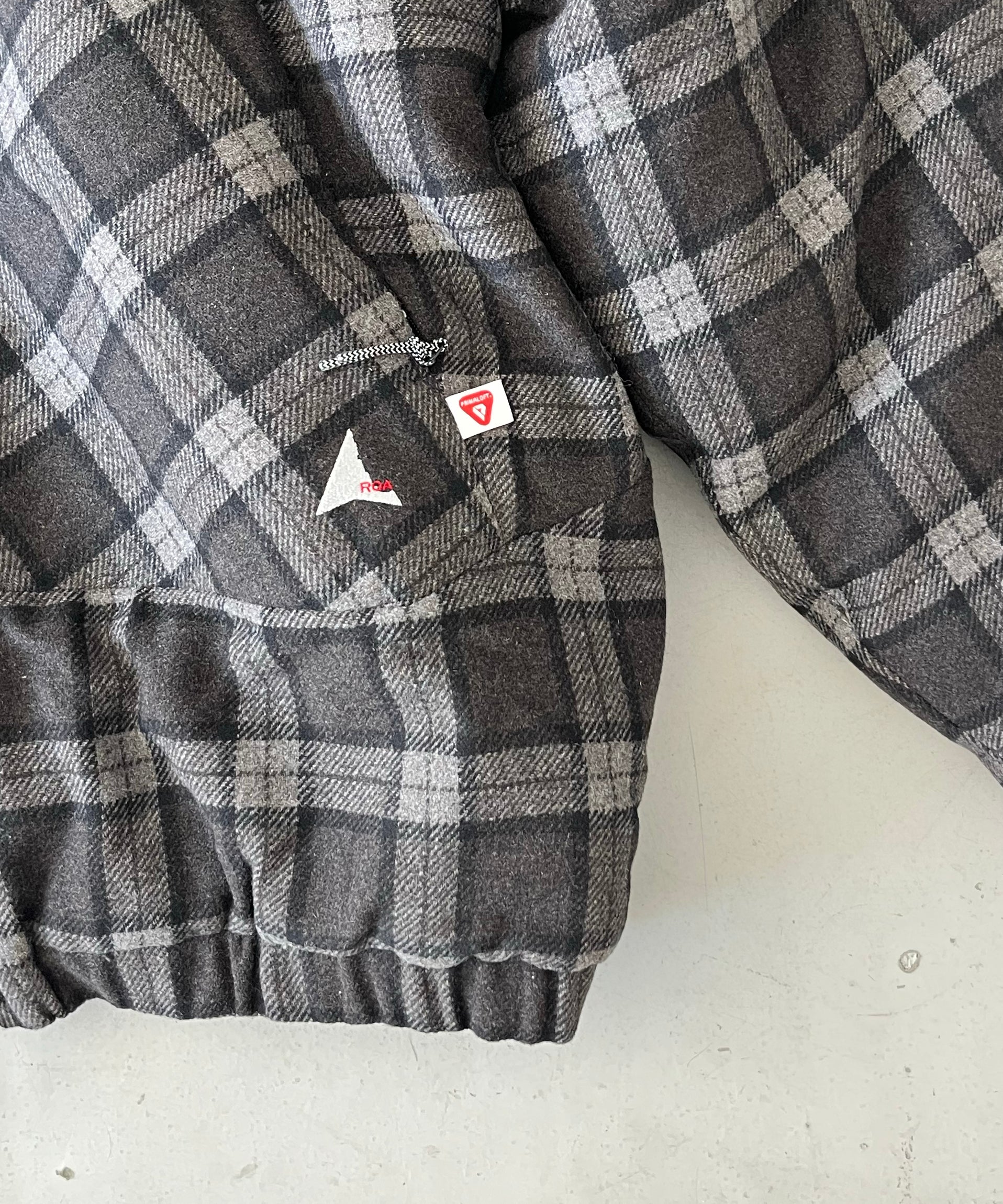 ROA Logger wool primaloft checked jacket "ANTHRACITE"