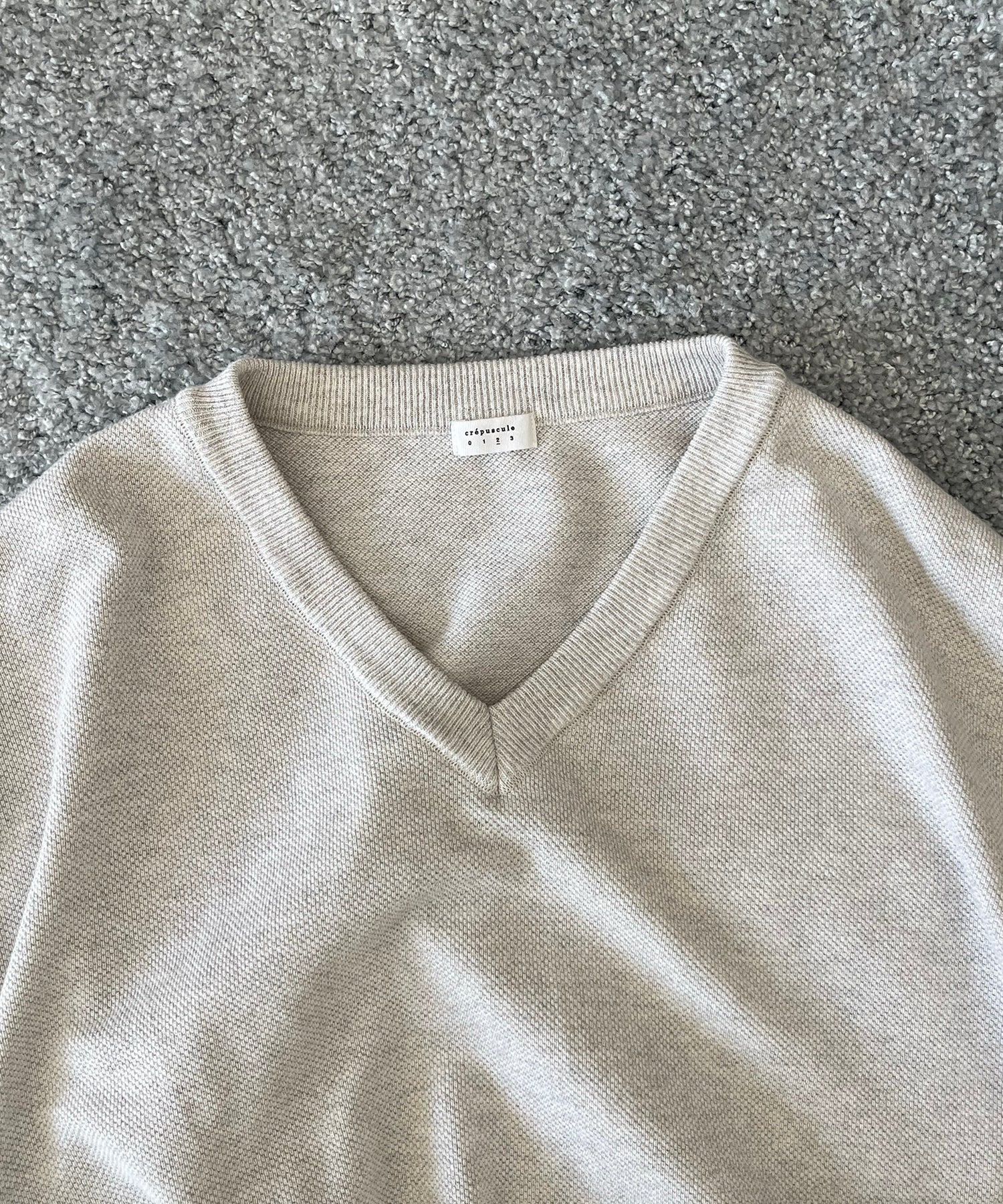 【EXCLUSIVE】crepuscule Co/ra moss stitch p/o "OATMEAL"