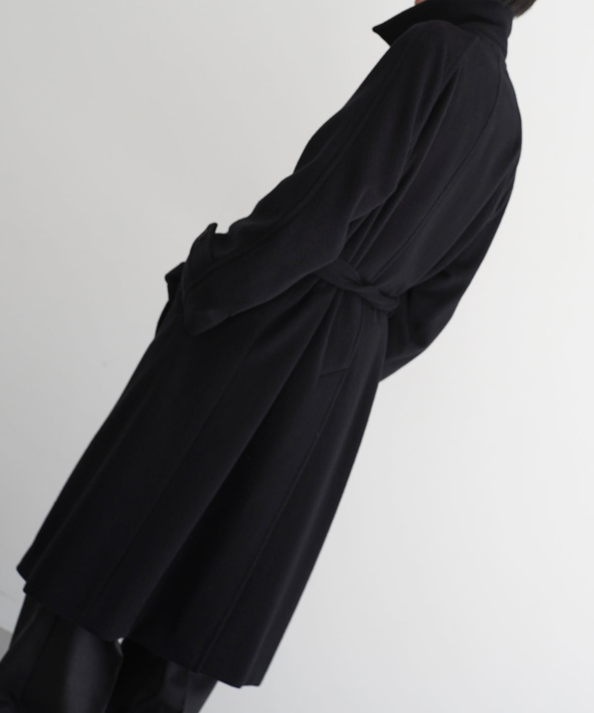 AURALEE Super fine wool mosser soutien collar coat “TOP BROWN”