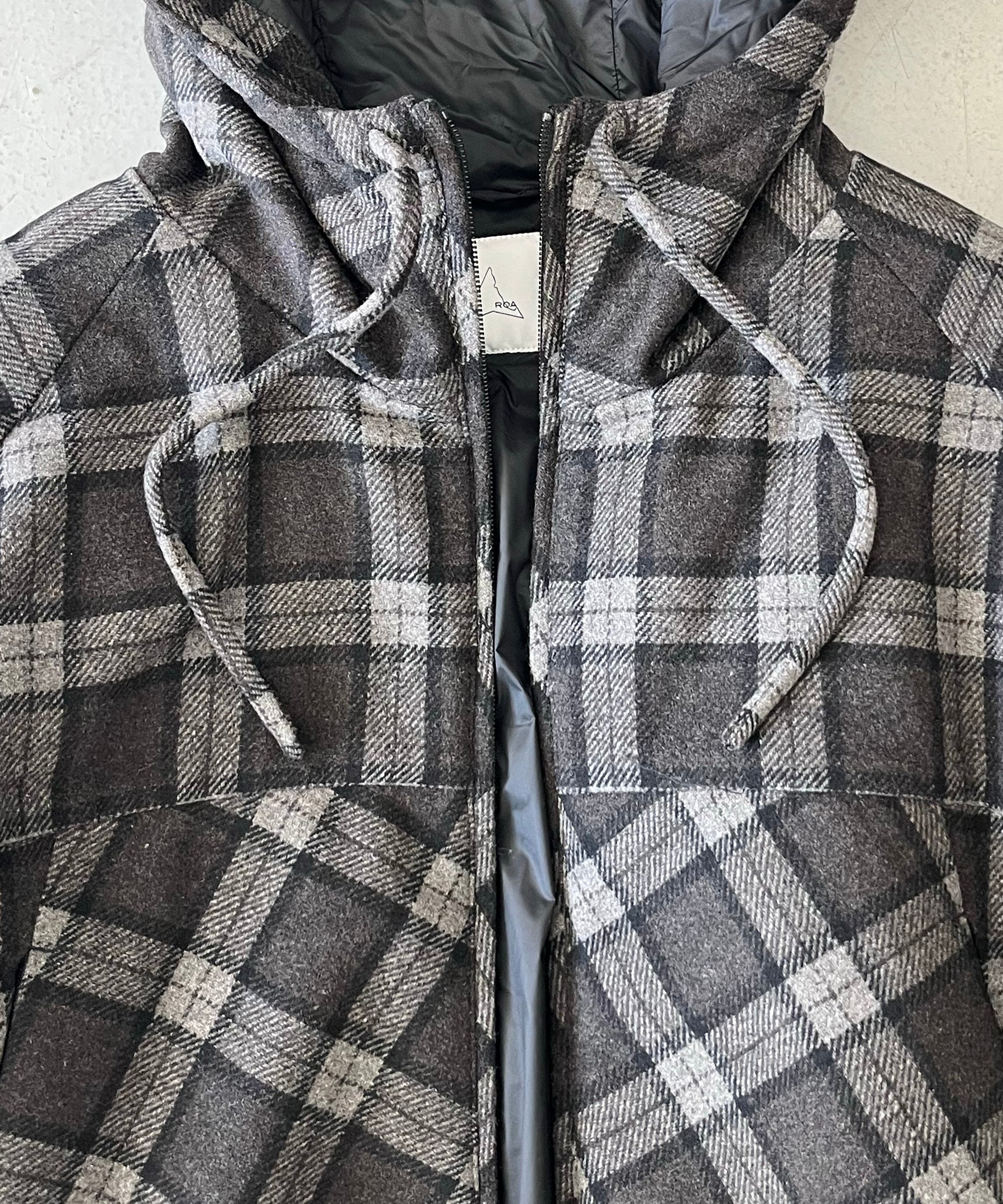 ROA Logger wool primaloft checked jacket "ANTHRACITE"