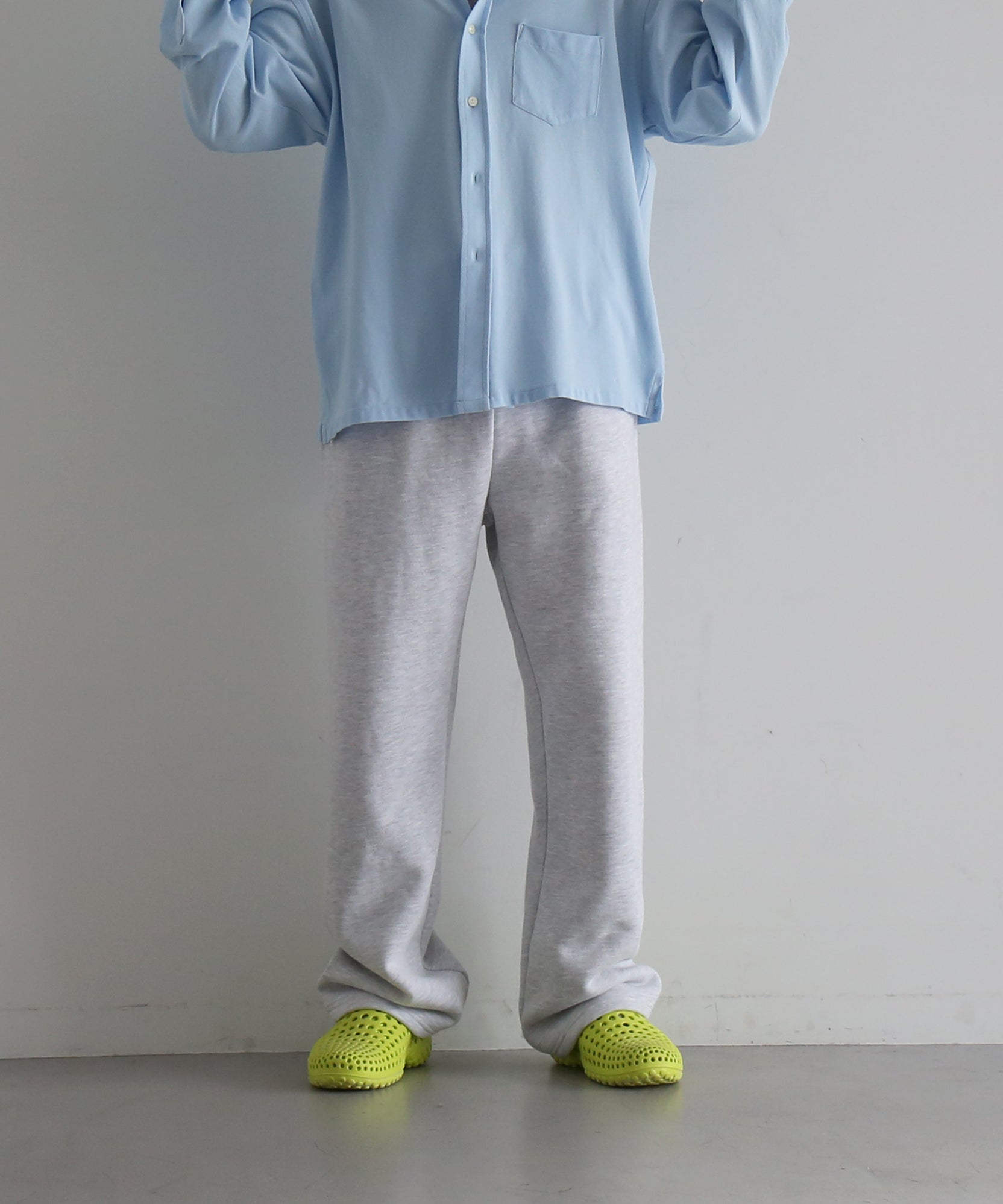 entire studios Straight leg sweatpant "HEATHER GREY"
