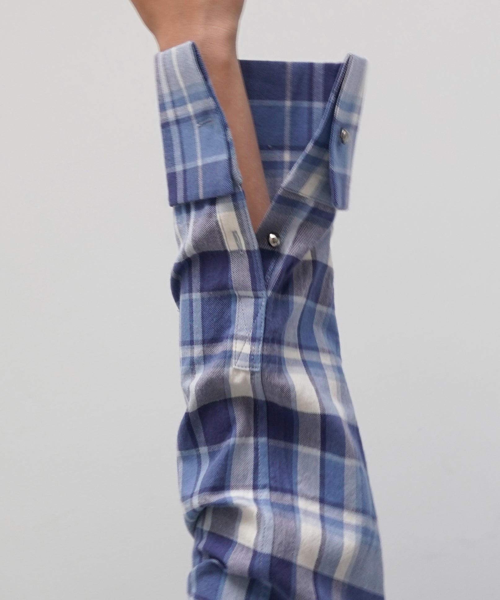 FAX COPY EXPRESS Azure check shirt "BLUE CHECK"