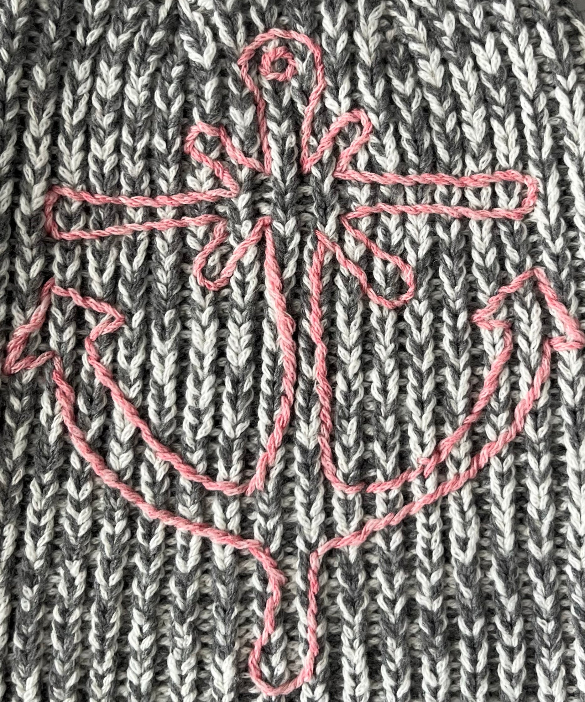 FAF(FAKE AS FLOWERS) Anchor wool beanie "GRAY"