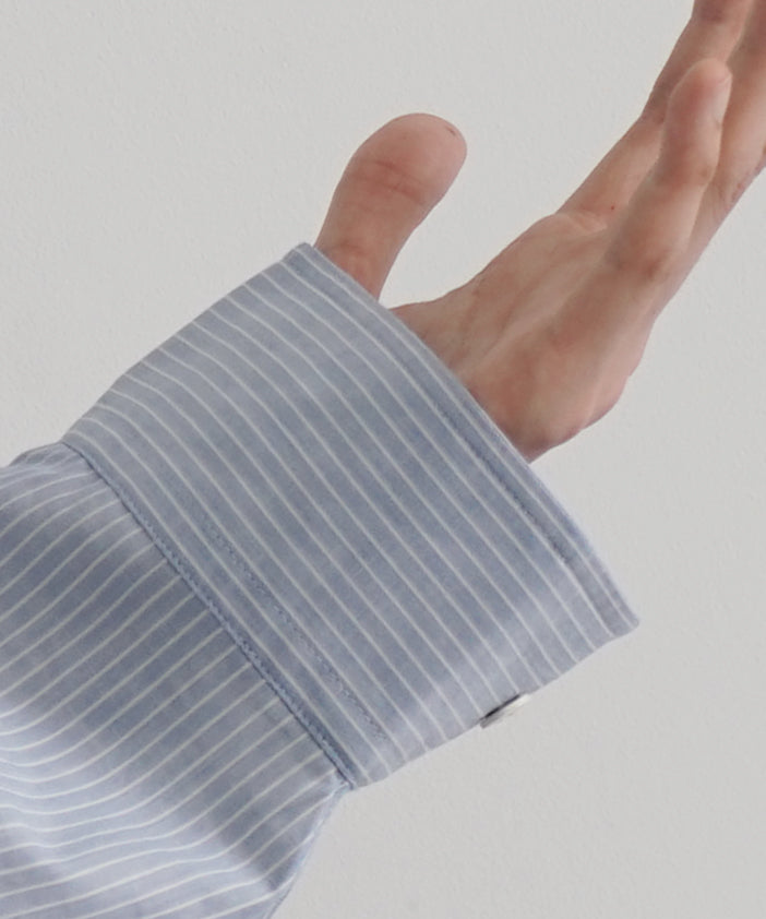 Baserange Claude shirt "BLUE STRIPE"