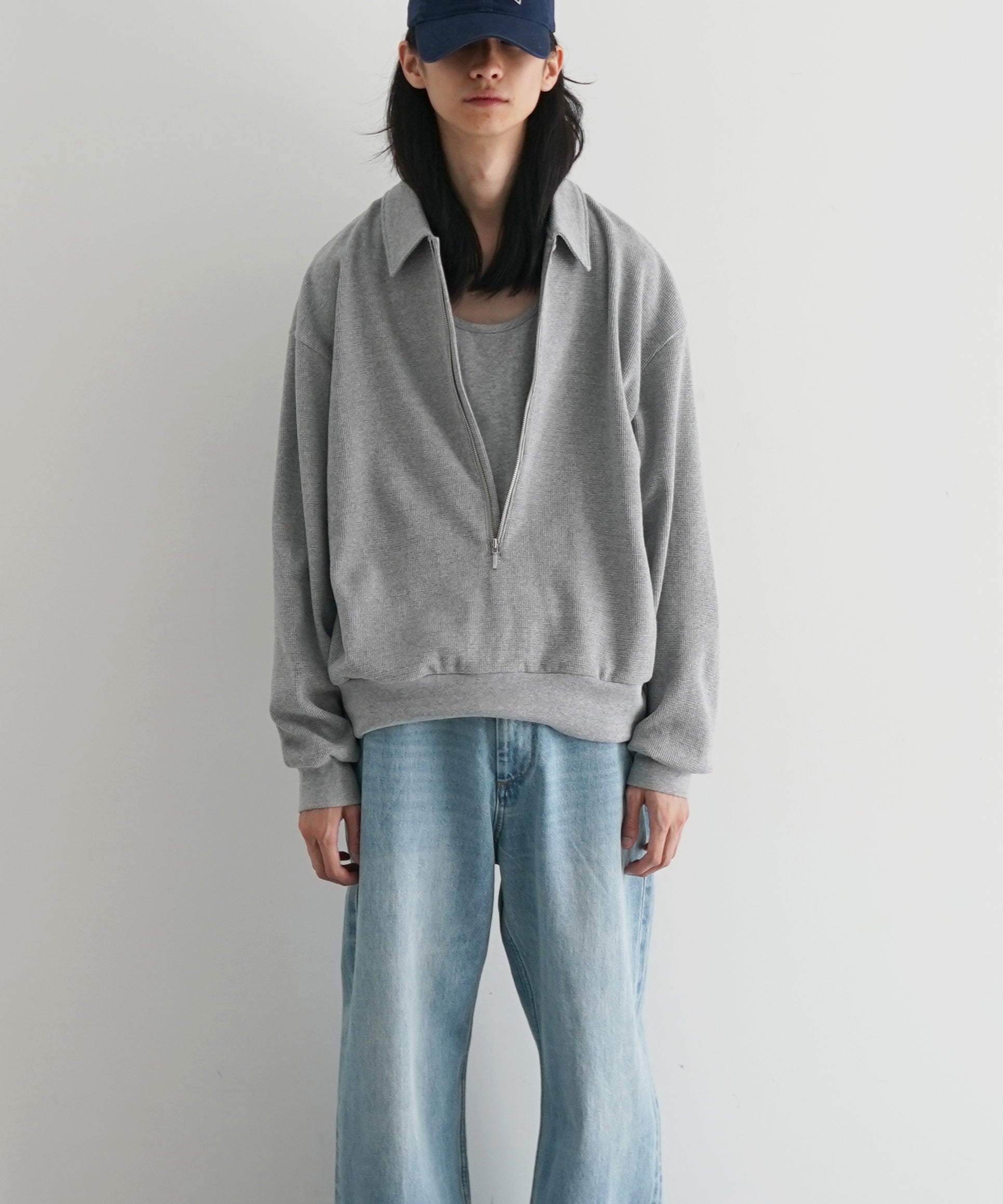 REVERBERATE Half zip thermal "GRAY"