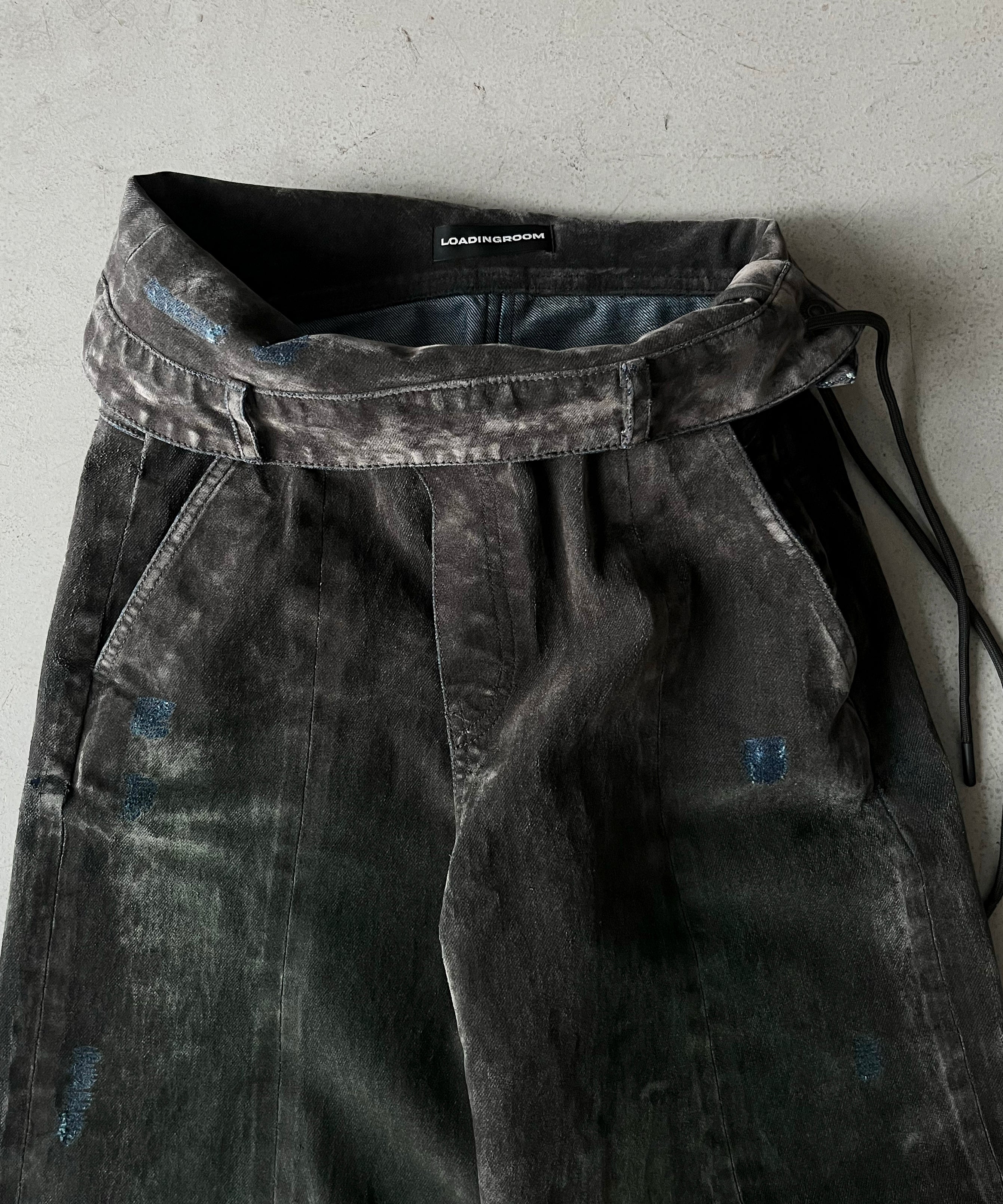 LOADINGROOM Twisted waist jeans "VELVET GREY"