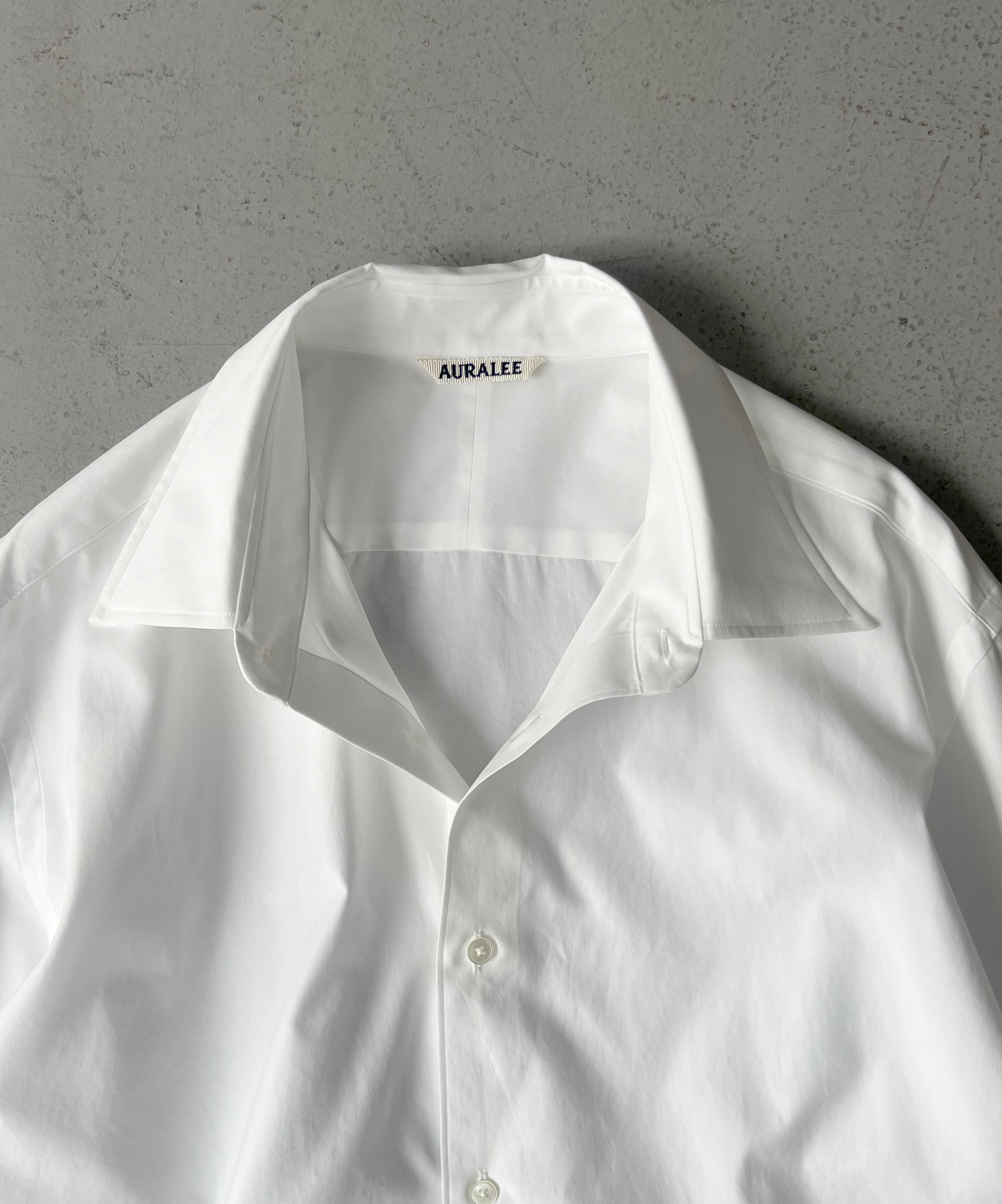 AURALEE Washed finx twill shirt "WHITE"
