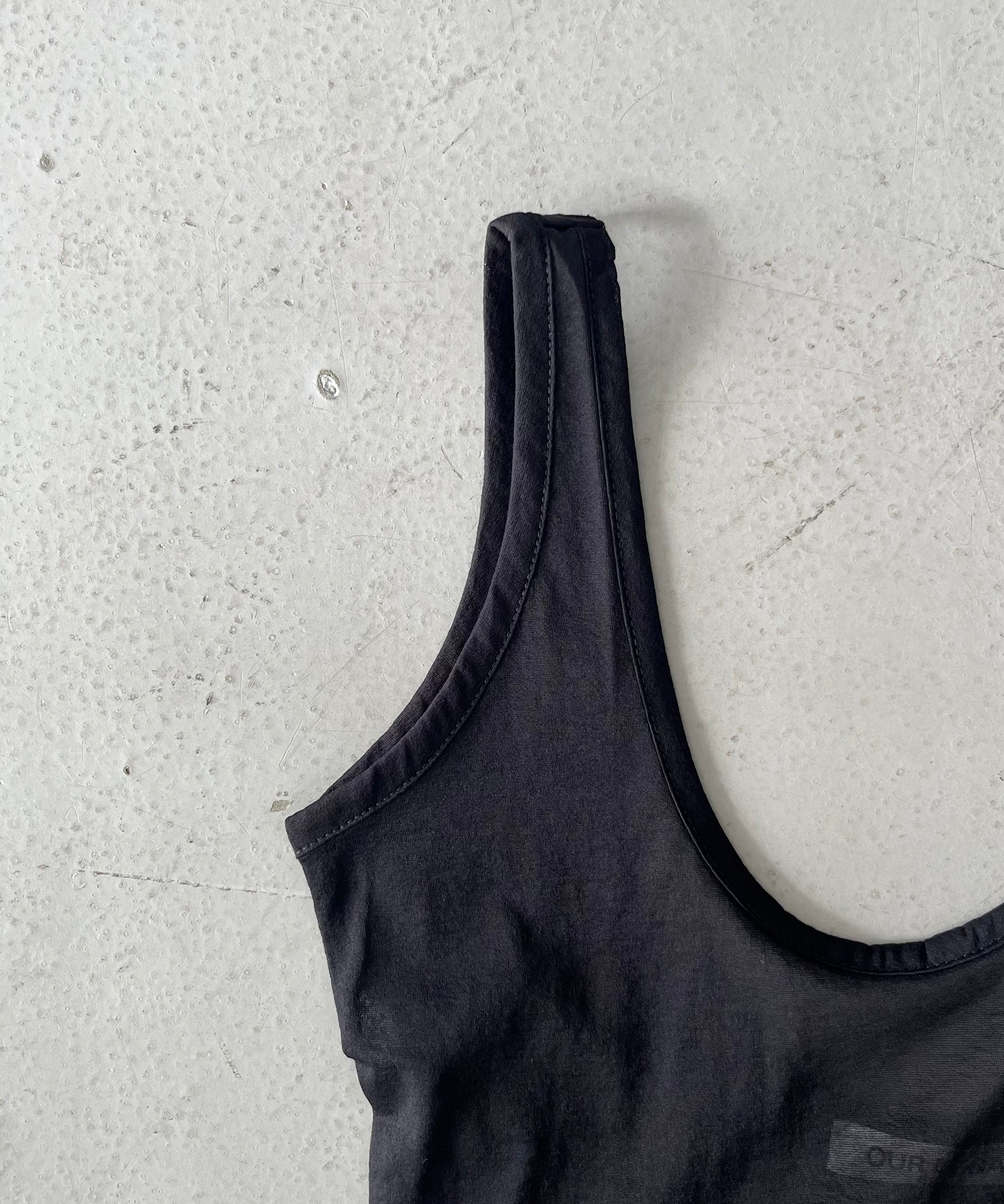 OUR LEGACY Blade tank "BLACK STOCKING JERSEY"