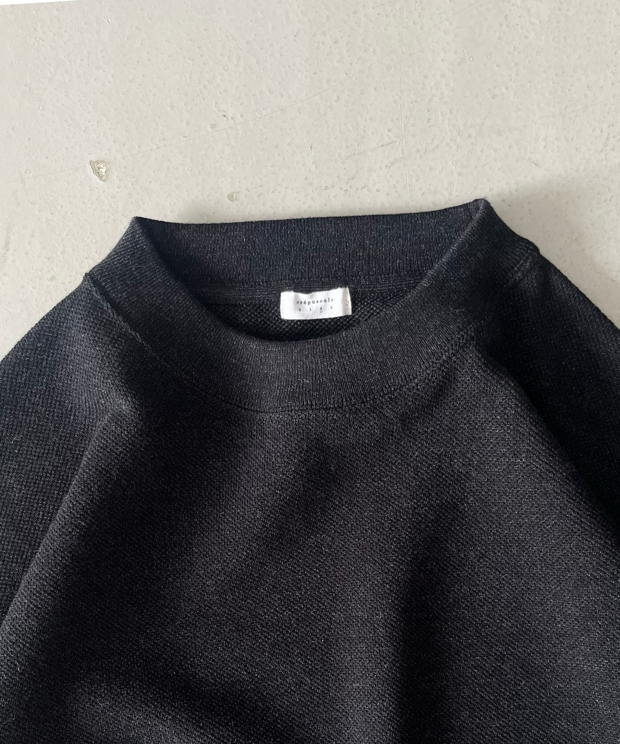 crepuscule Co/wo moss stitch p/o "BLACK"