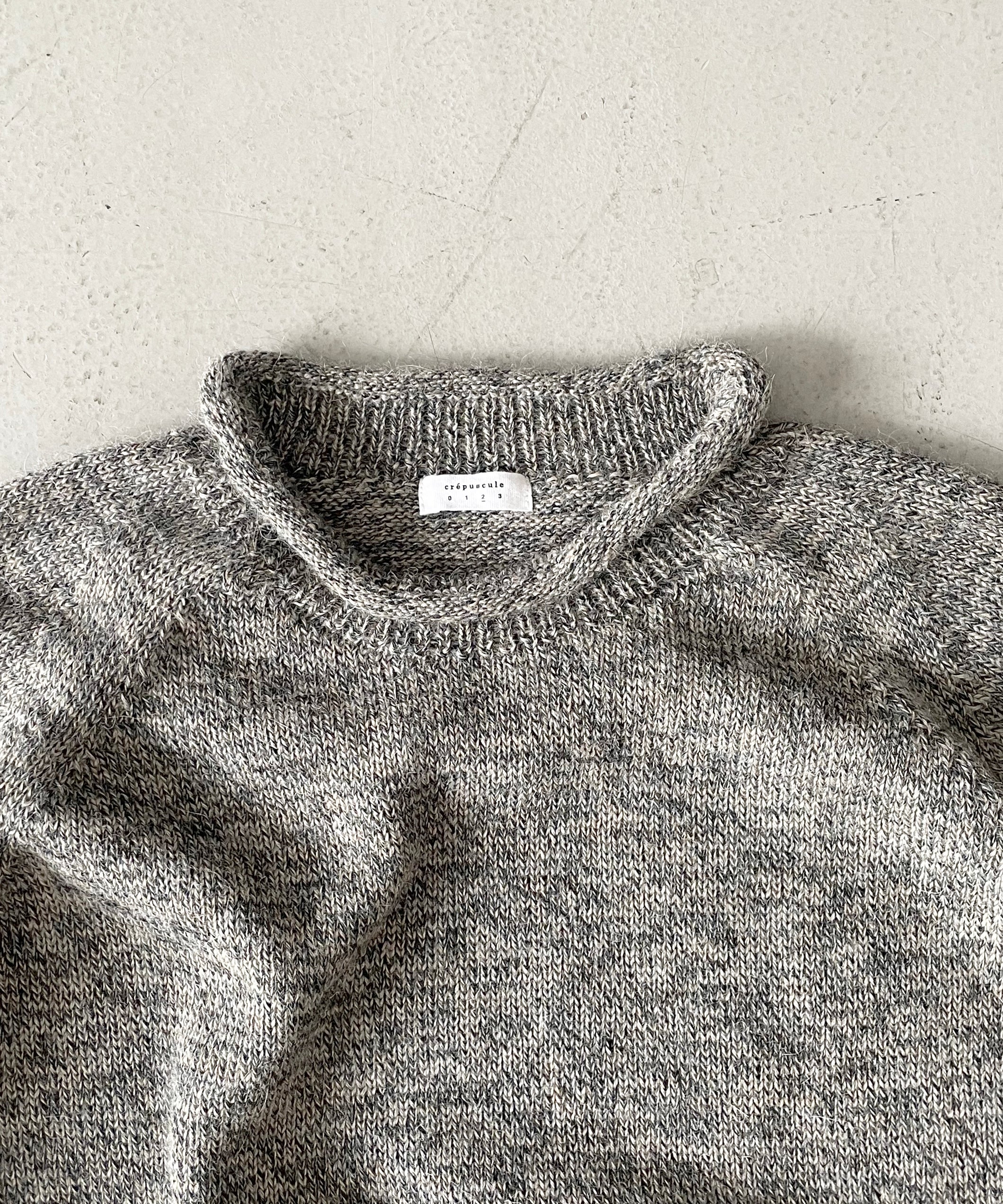 crepuscule W/g alpaca pullover "GRAY"
