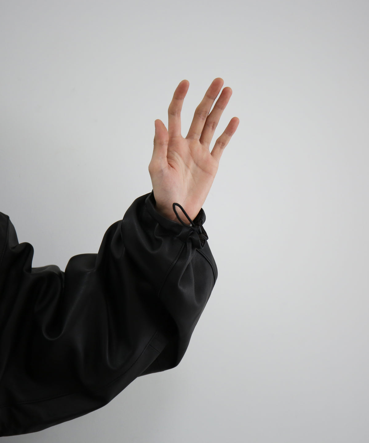 VOAAOV Leather blouson "BLACK"