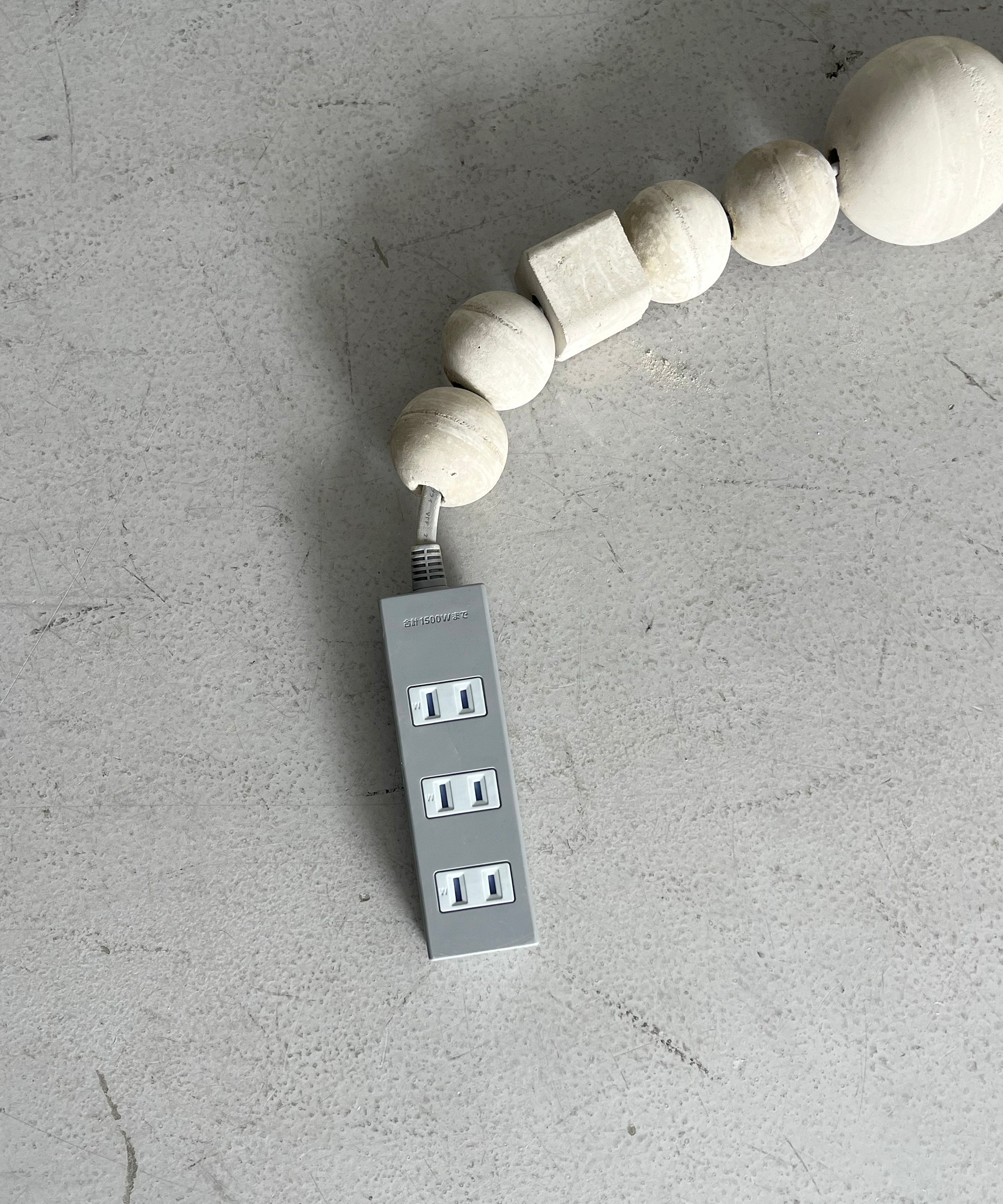 BLESS Cable jewelry betonball multiplug 1.2m "GREY/GREY"