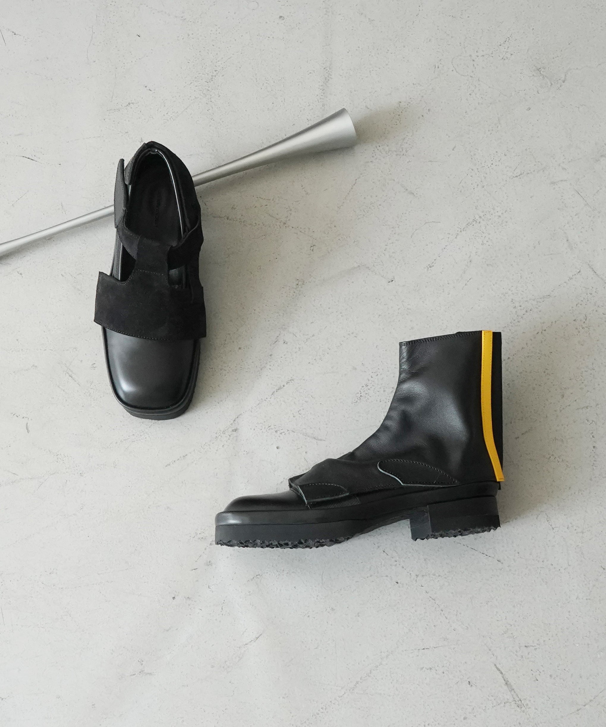 MIDORIKAWA RYO 3way shoes square "BLACK"