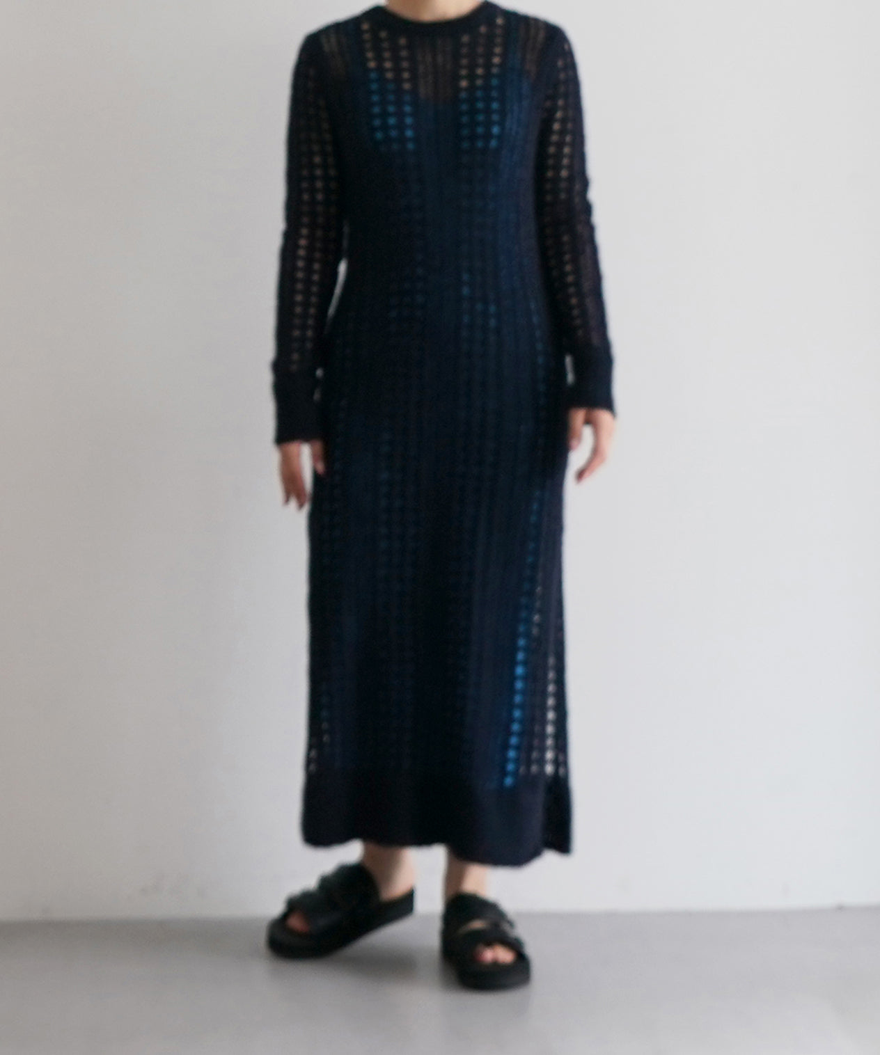 GANNI Mohair lace dress "SKY CAPTAIN"