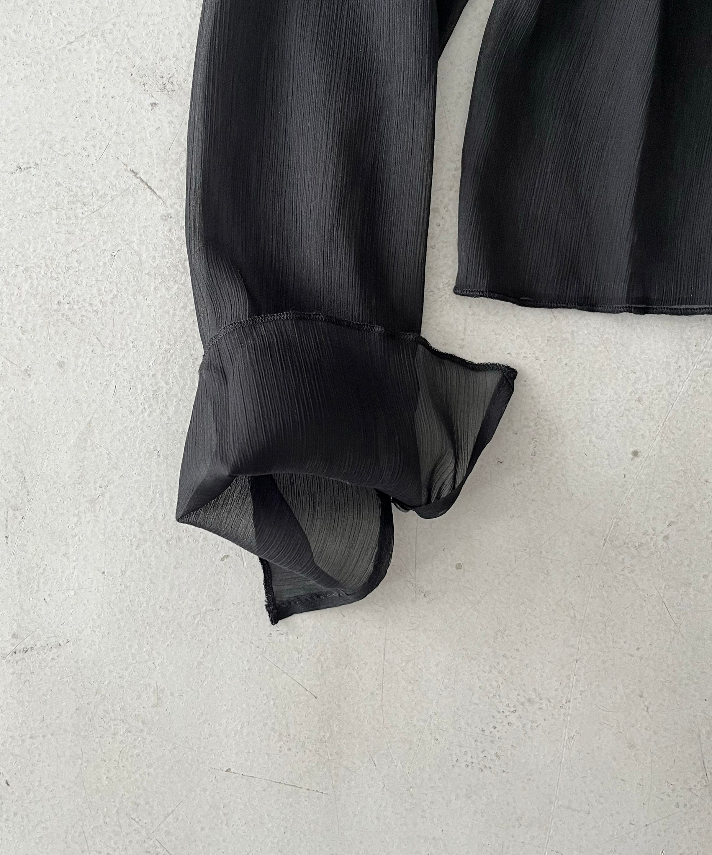 OUR LEGACY Waist blouse "CRINKLE BLACK VEIL POLY"
