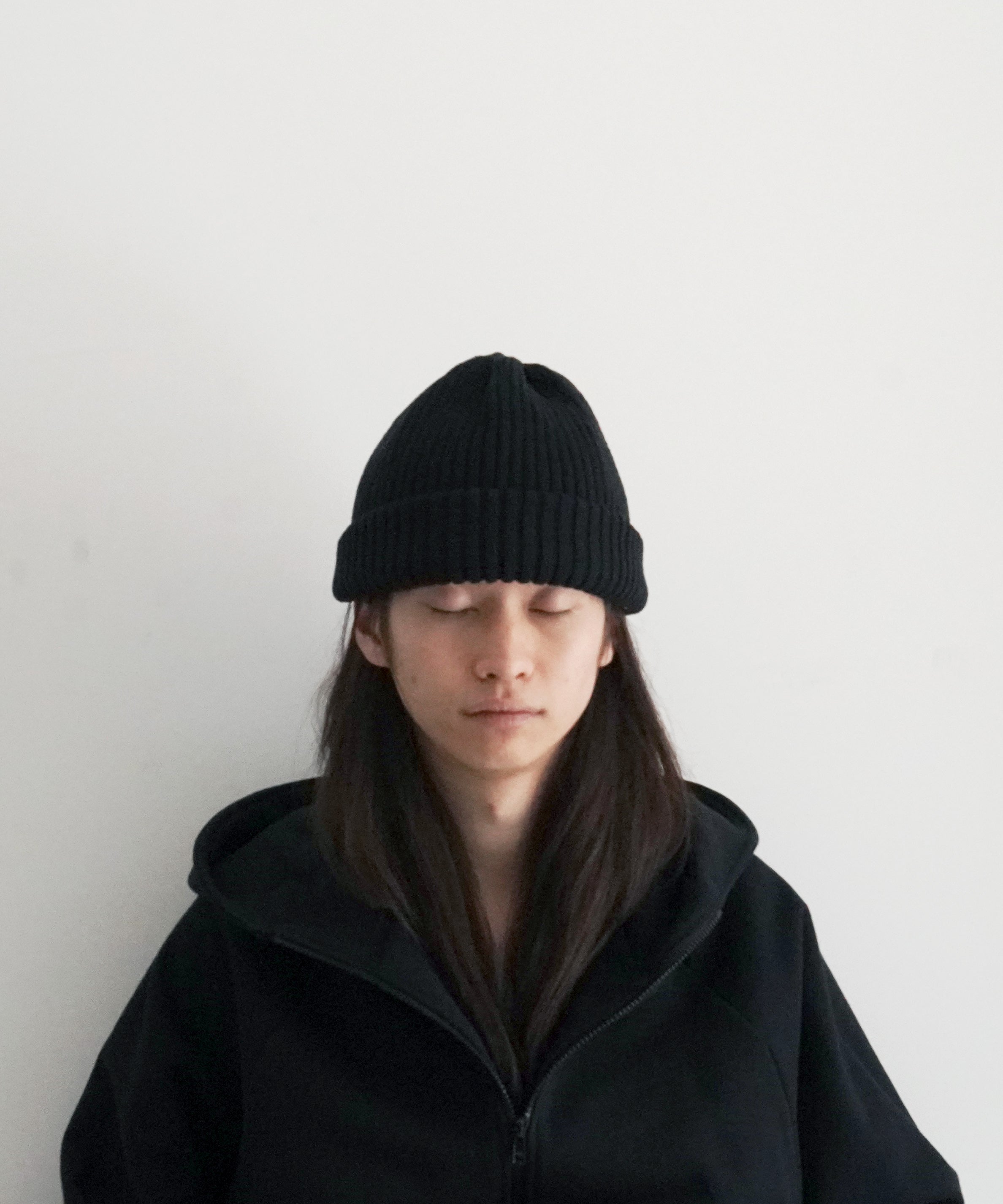 crepuscule Knit cap 3 "BLACK"