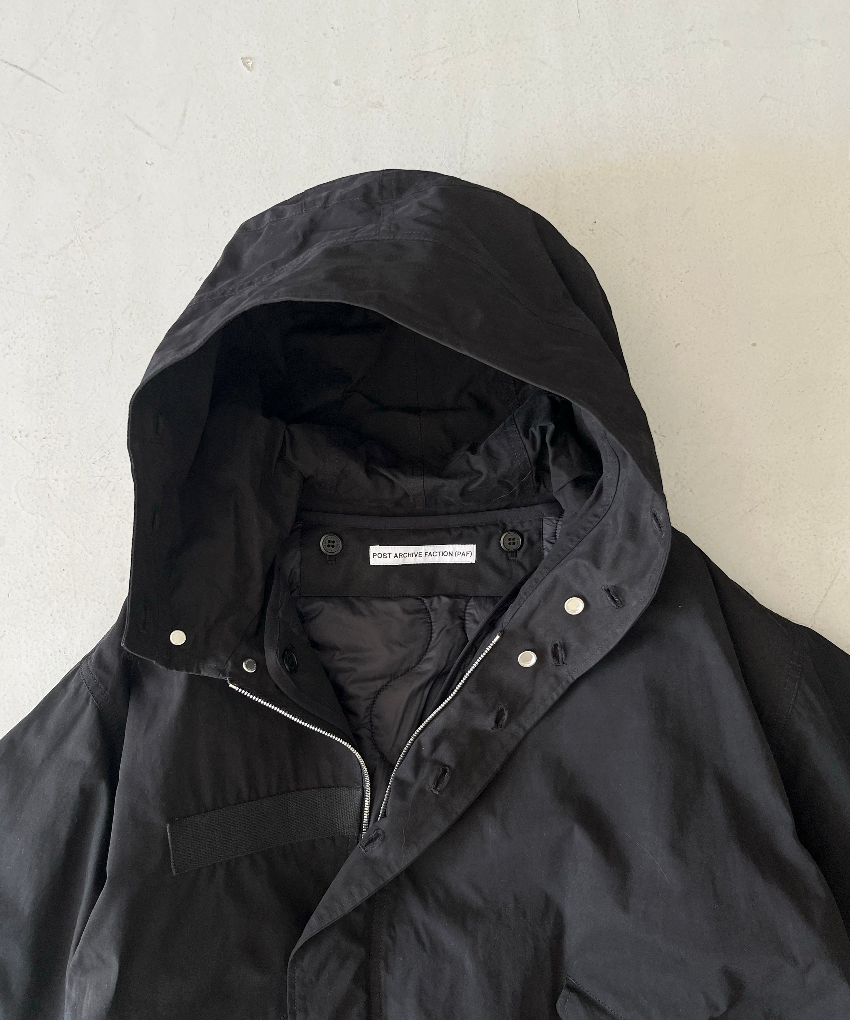 POST ARCHIVE FACTION(PAF) M66 parka "BLACK"
