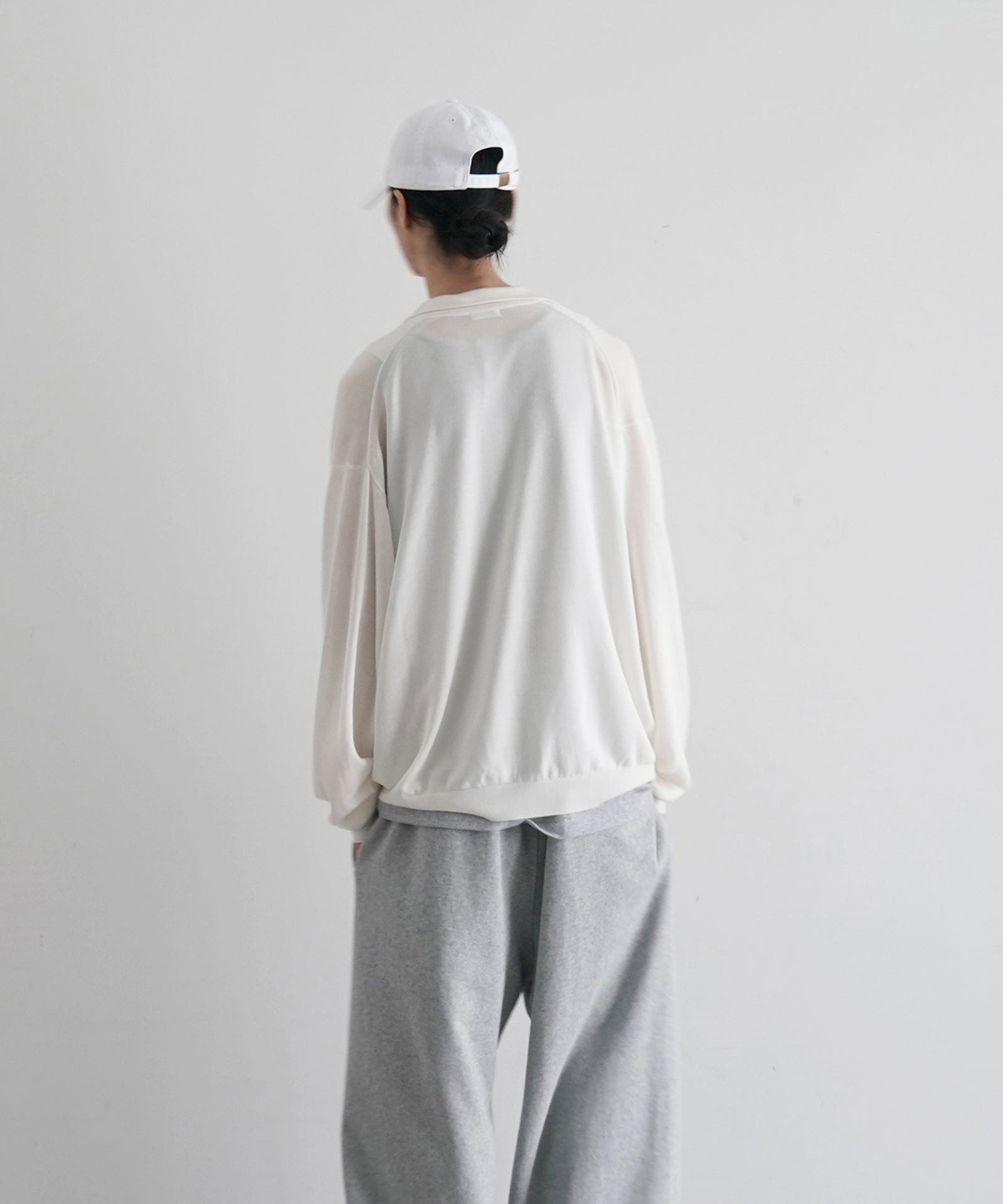 【EXCLUSIVE】crepuscule Open collar knit shirt "WHITE"