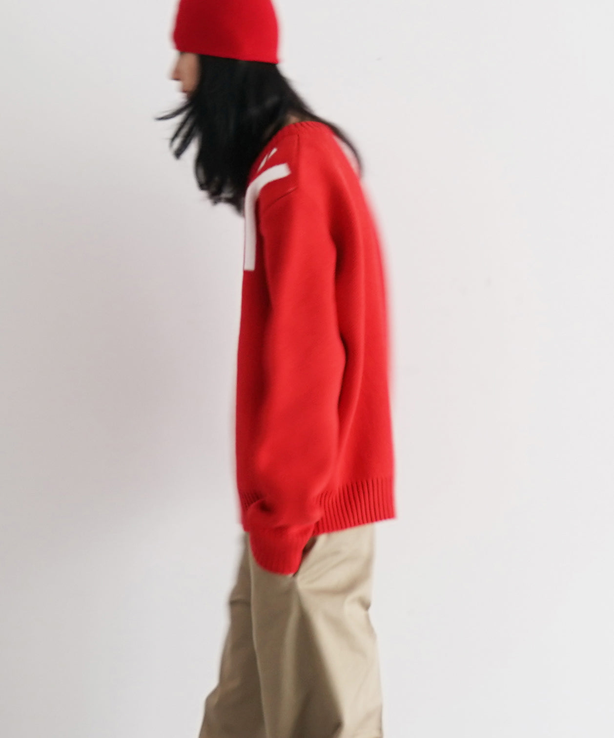 MOWALOLA Ebony relaxed jumper "RED"