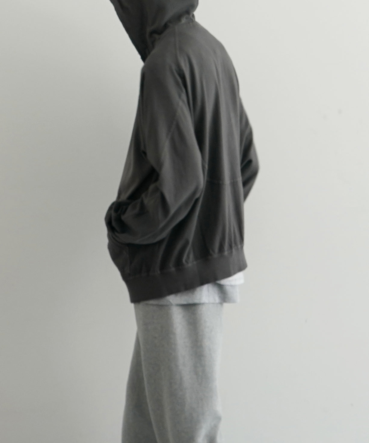 SAN SAN GEAR Washed hoodie zip-up "CHARCOAL"